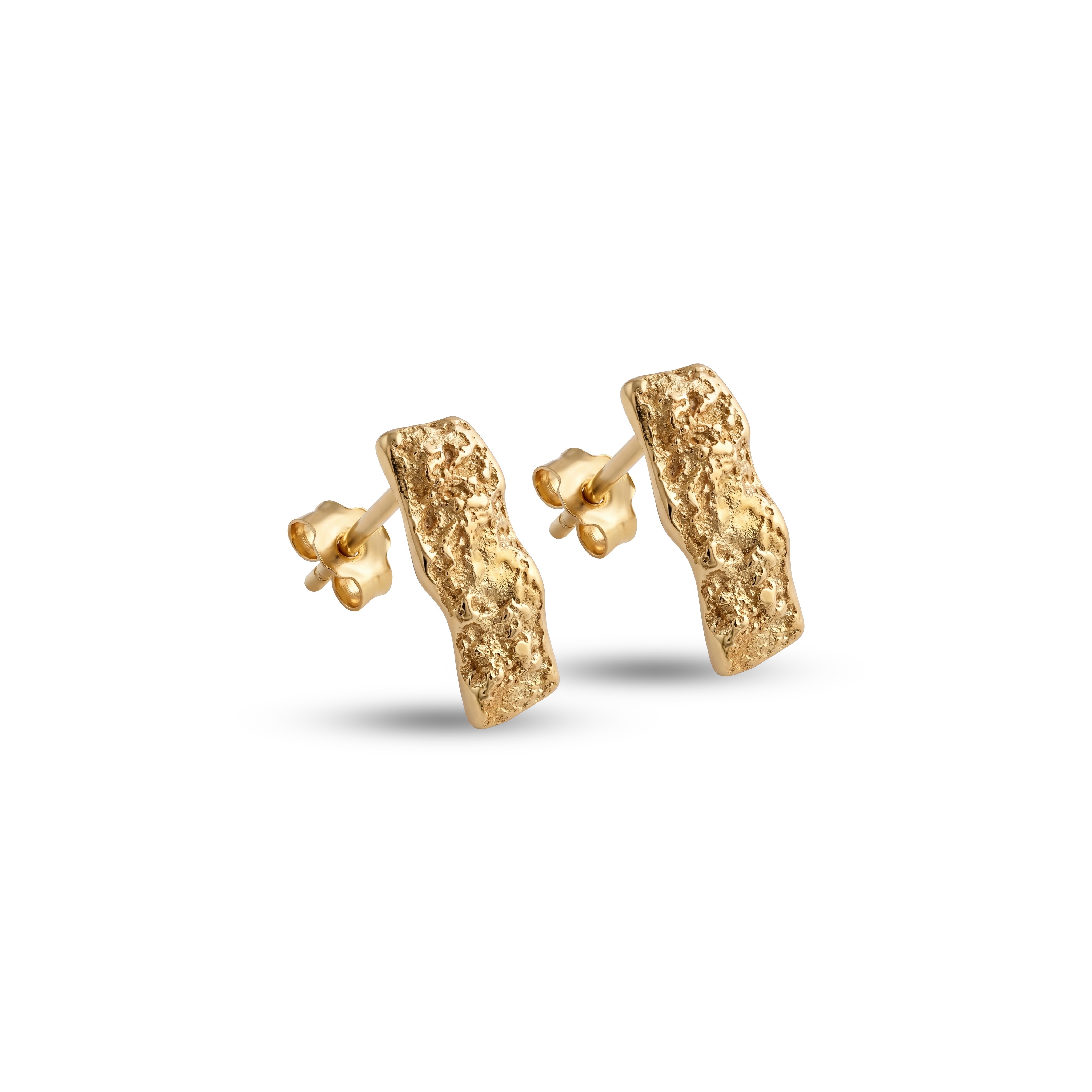 Essential Collection, Organic Rocky Impression Stud Earrings