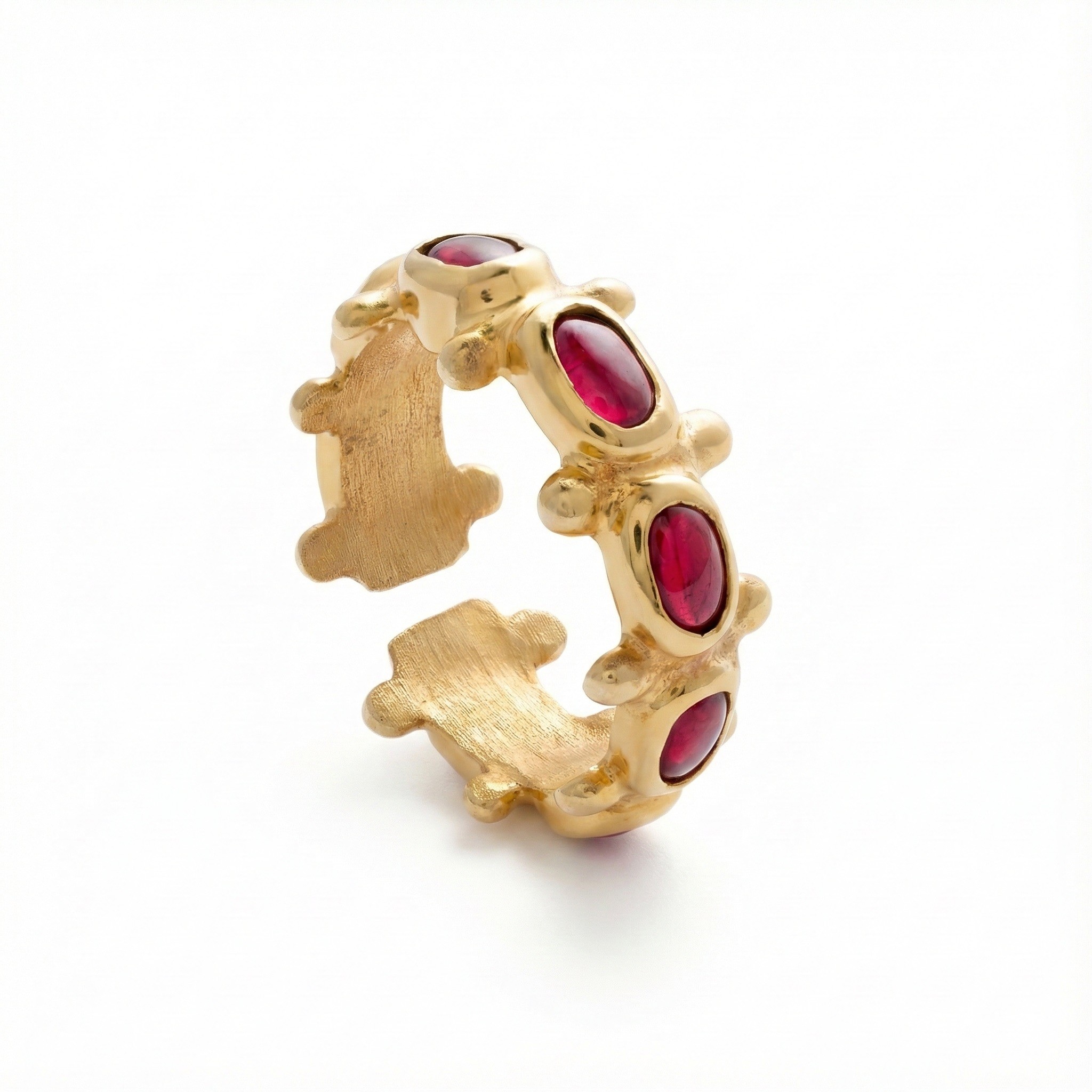 Roman Collection, Old Style Eternity Adjustable Ring With Garnet
