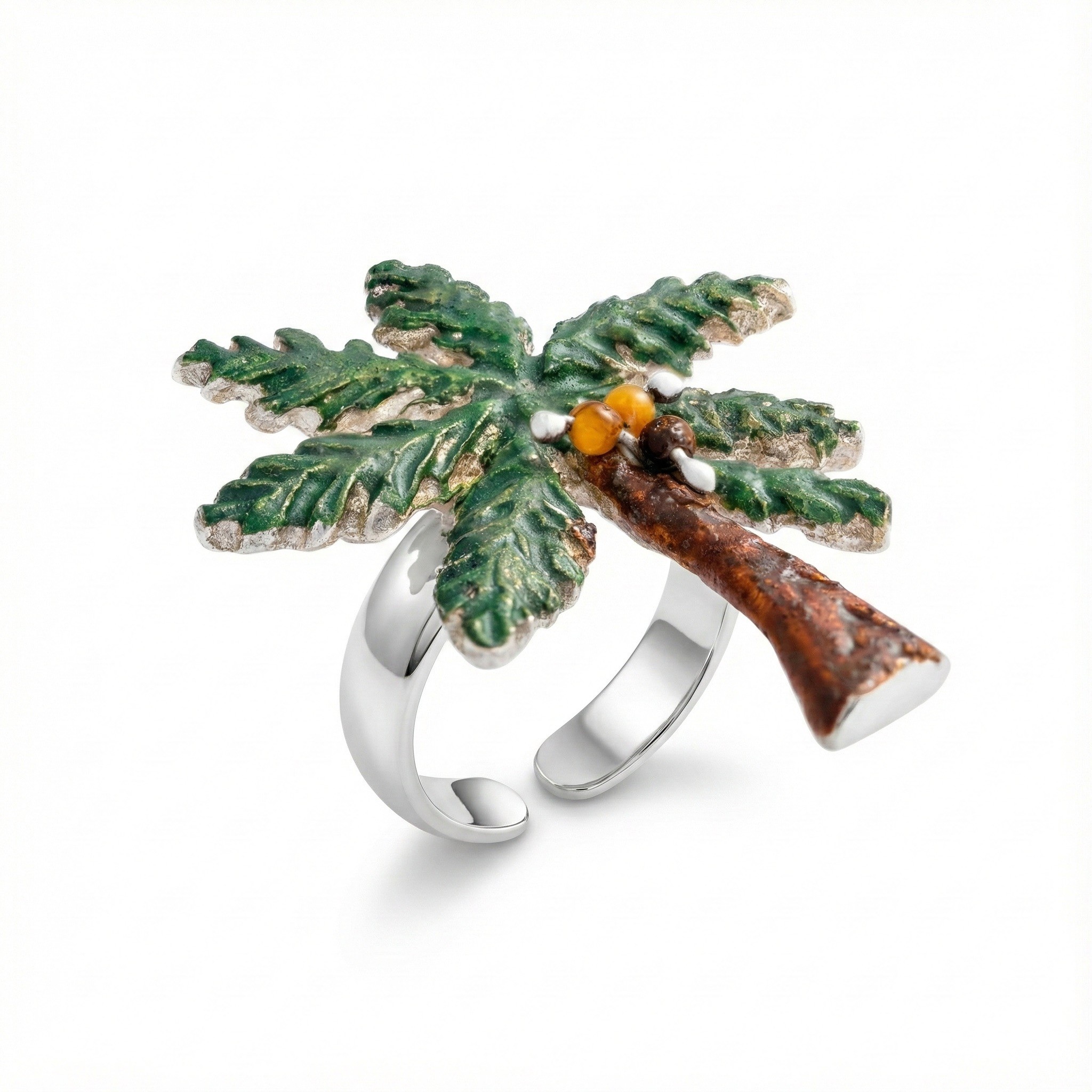 Siwa Collection, Engraved Palm Tree Adjustable Ring - SZR429
