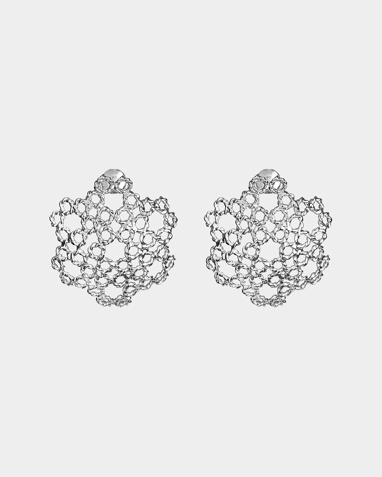 Handmade Dentellier Half Sphere Earrings