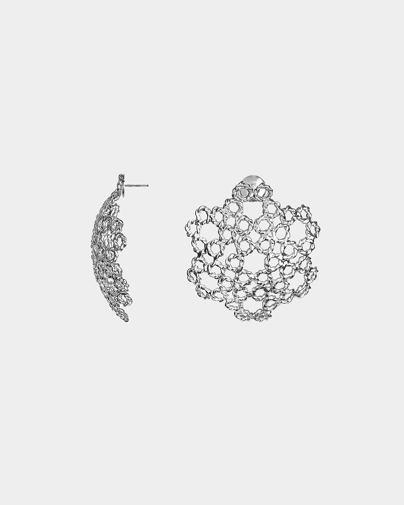 Handmade Dentellier Half Sphere Earrings
