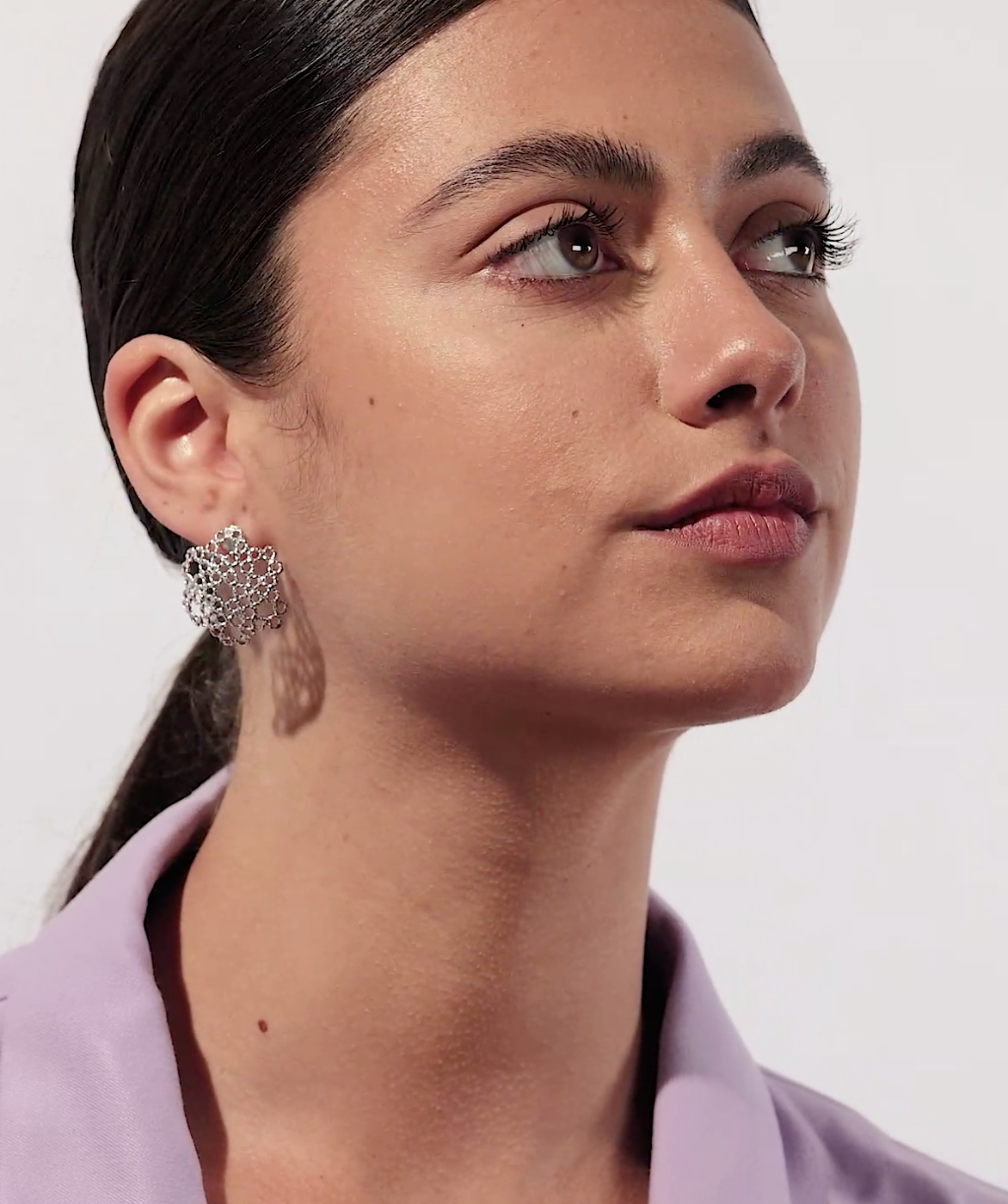 Handmade Dentellier Half Sphere Earrings