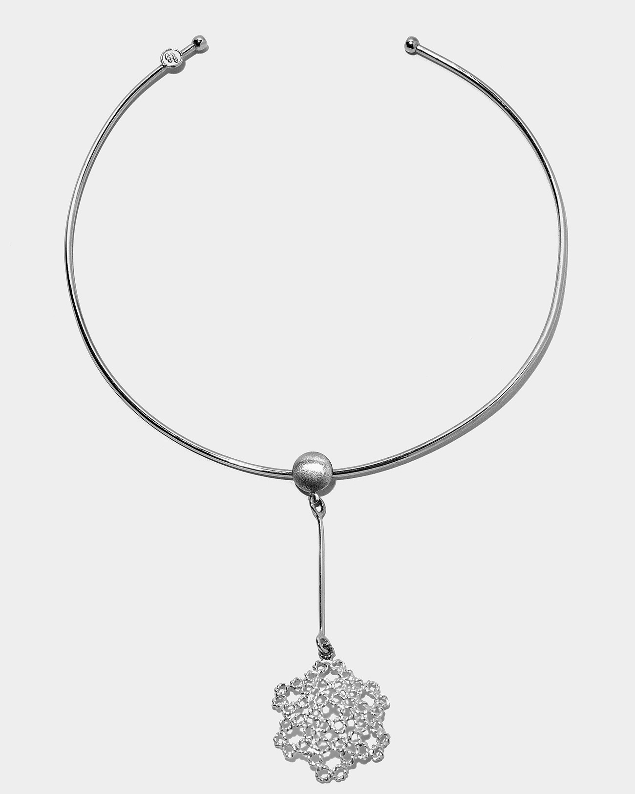 Handmade Dentellier Half Sphere Wire Collar Necklace