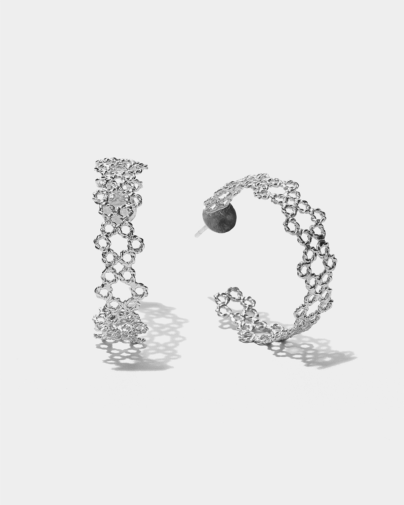 Handmade Dentellier Hoop Earrings