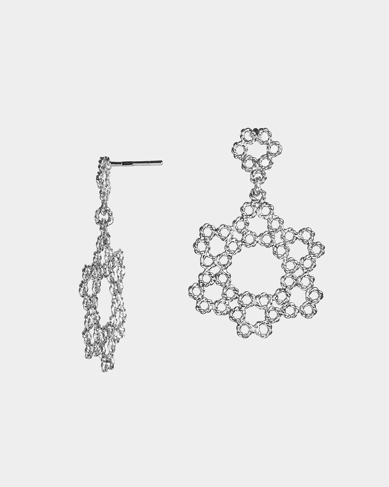 Handemade Dentellier Small & Medium Dentelle Flat Stud Earrings