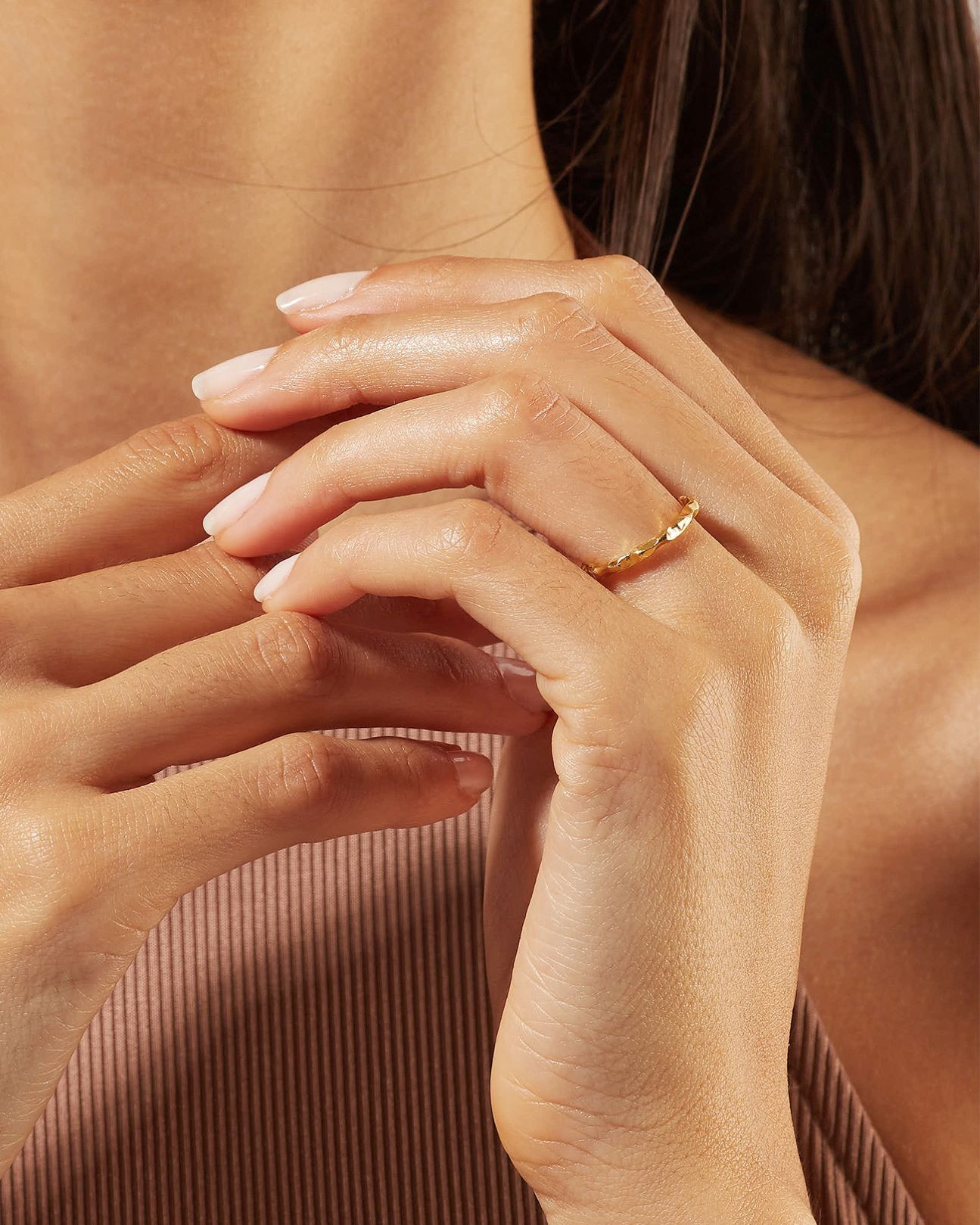 Handmade Stacking Grooves Ring Silver Jewelry