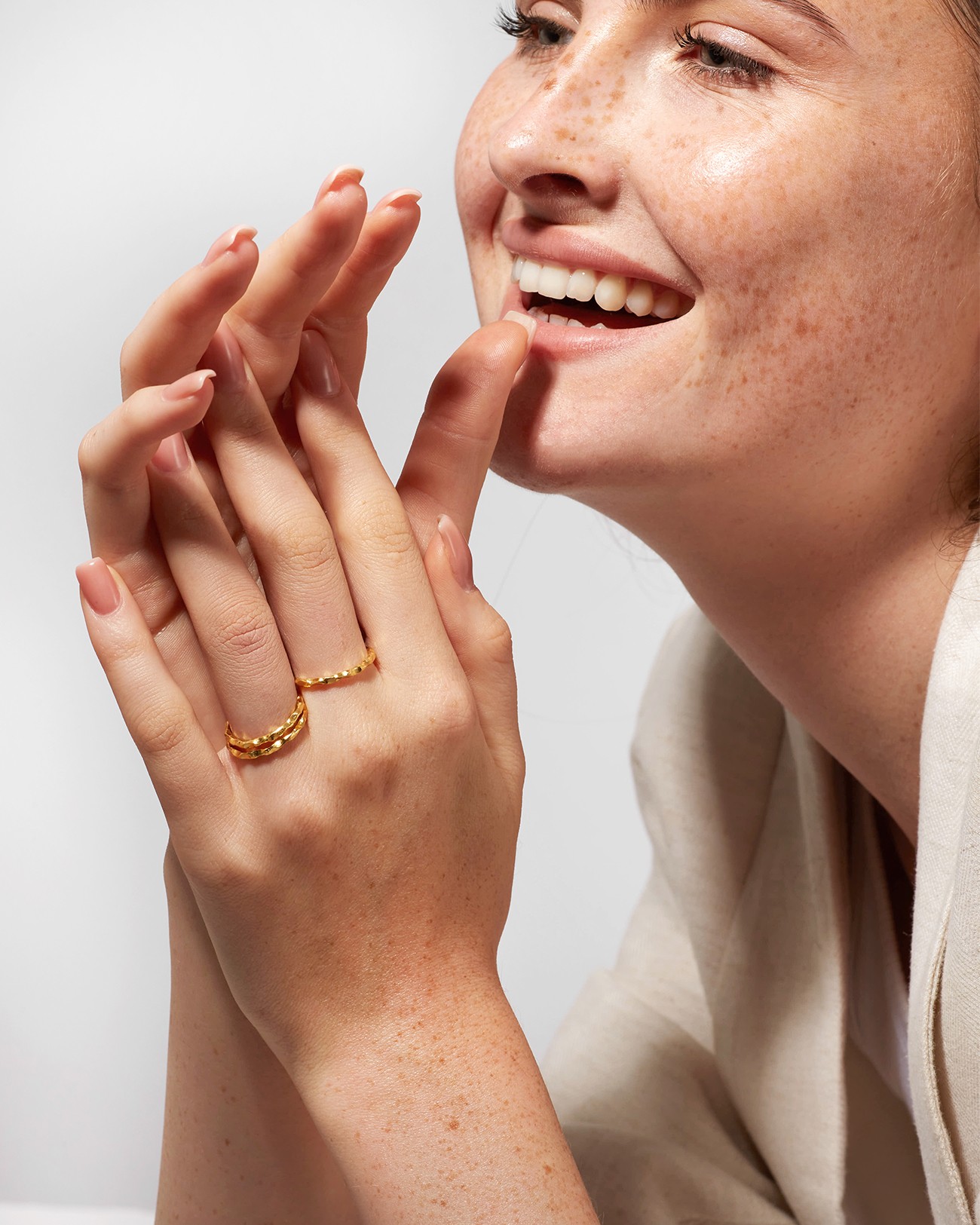 Handmade Stacking Grooves Ring Silver Jewelry
