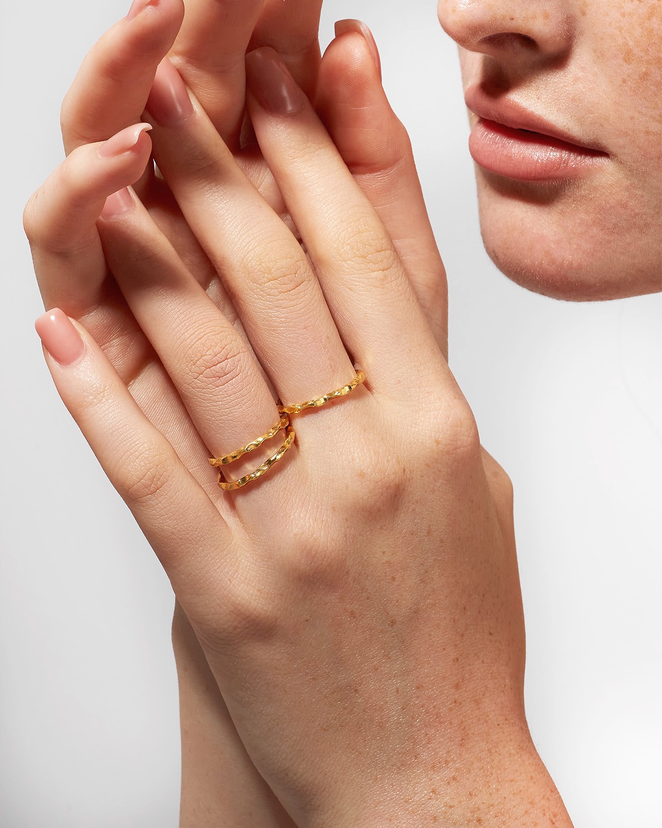Handmade Stacking Grooves Ring Silver Jewelry