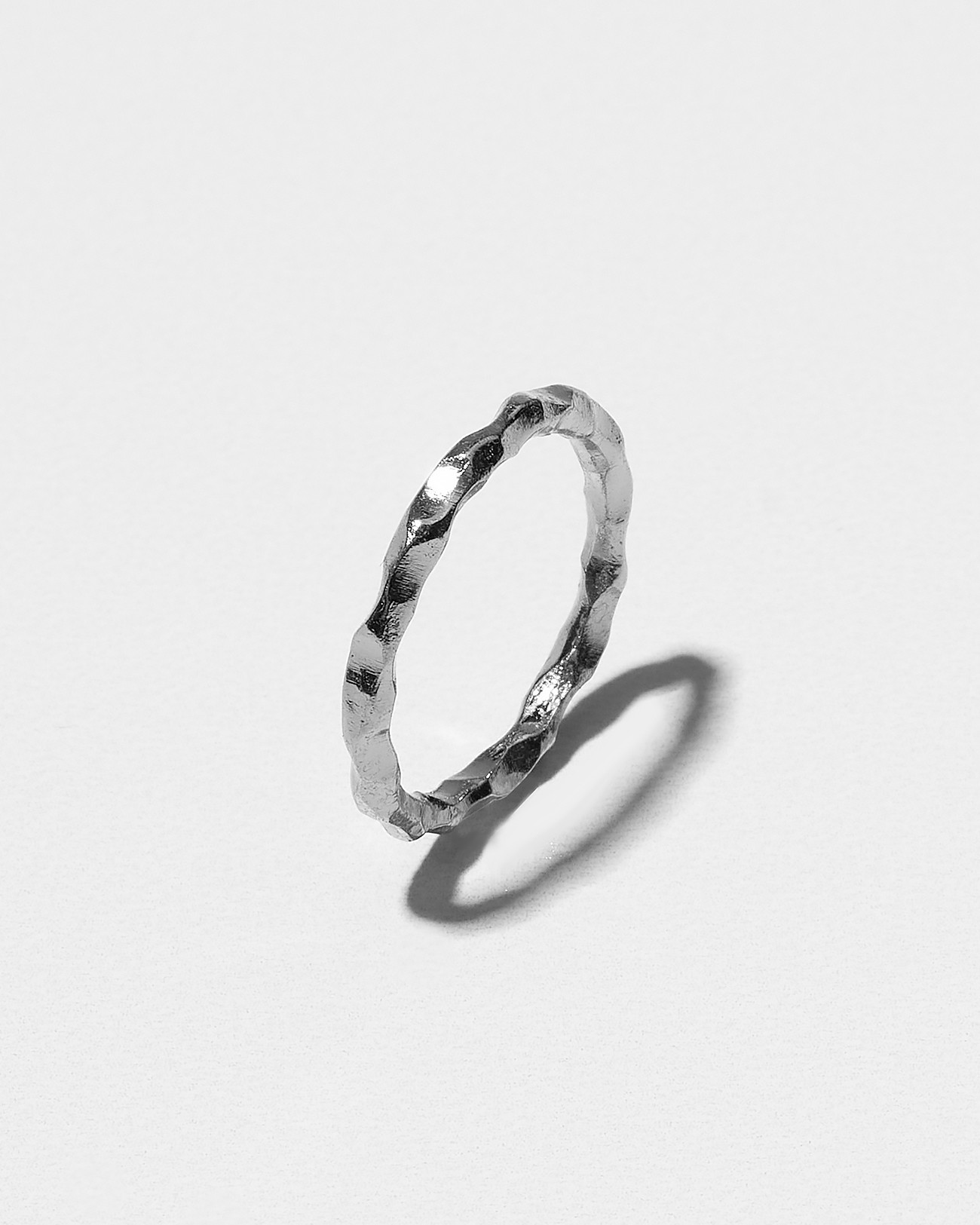 Handmade Stacking Grooves Ring Silver Jewelry