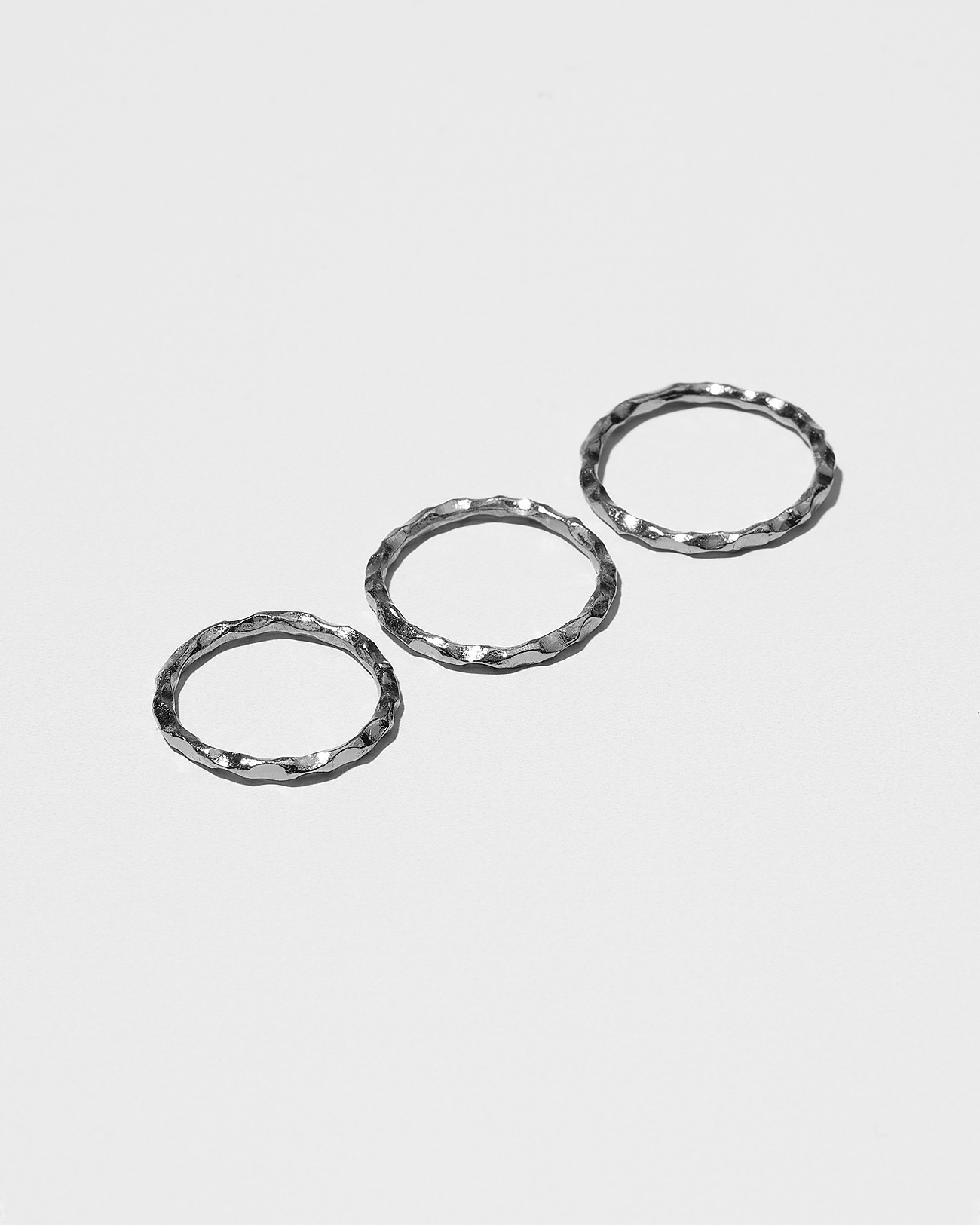 Handmade Stacking Grooves Ring Silver Jewelry