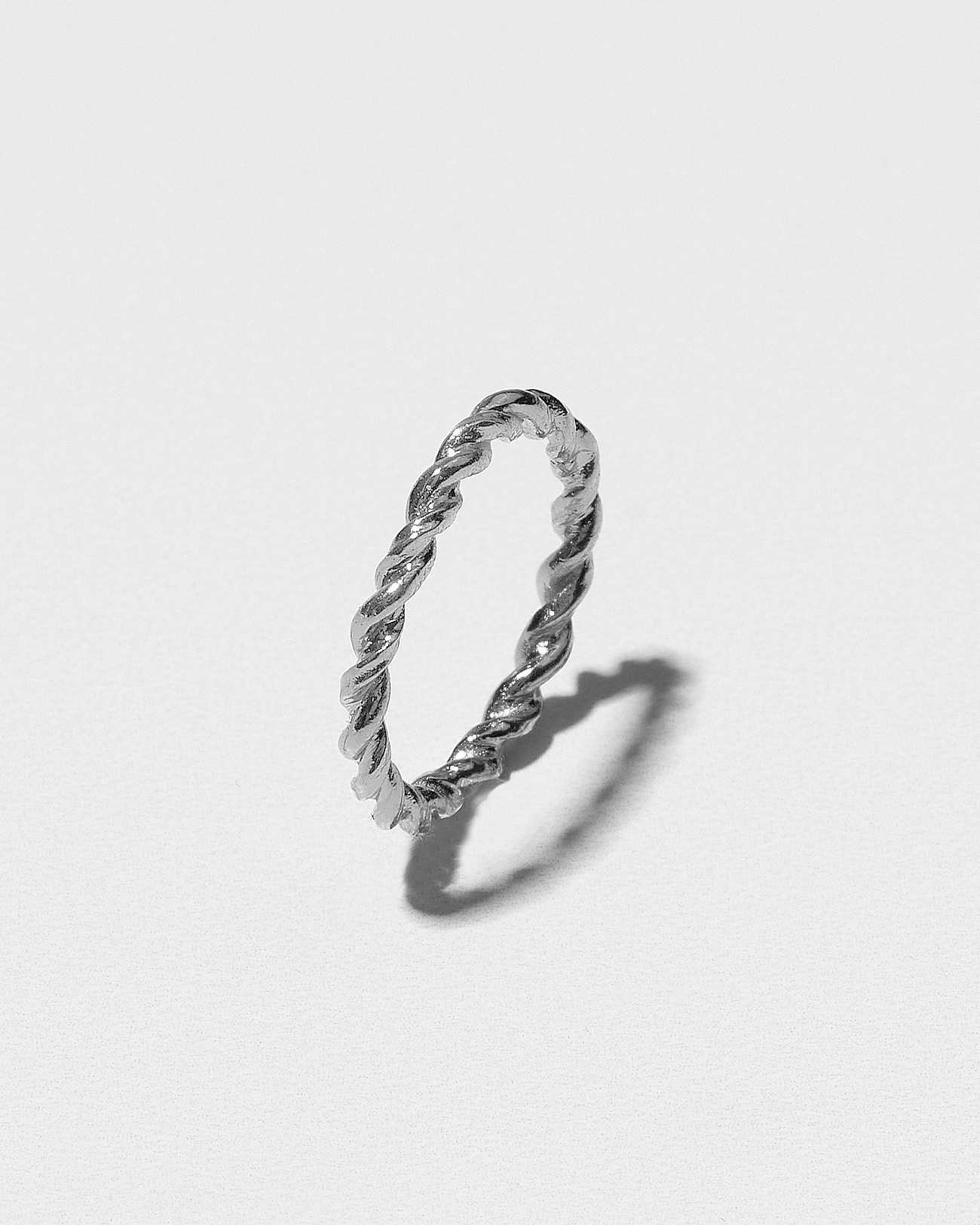 Handmade Stacking Twisted Ring Silver Jewelry