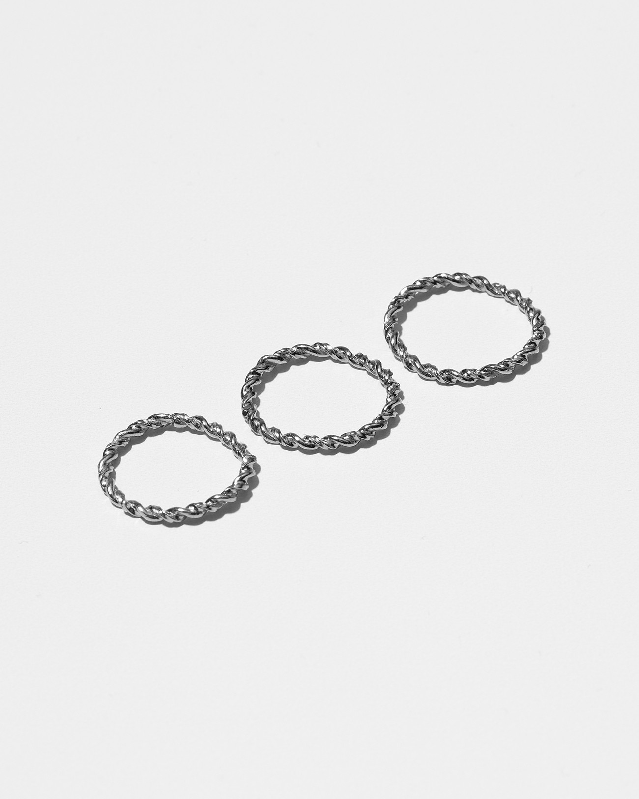 Handmade Stacking Twisted Ring Silver Jewelry