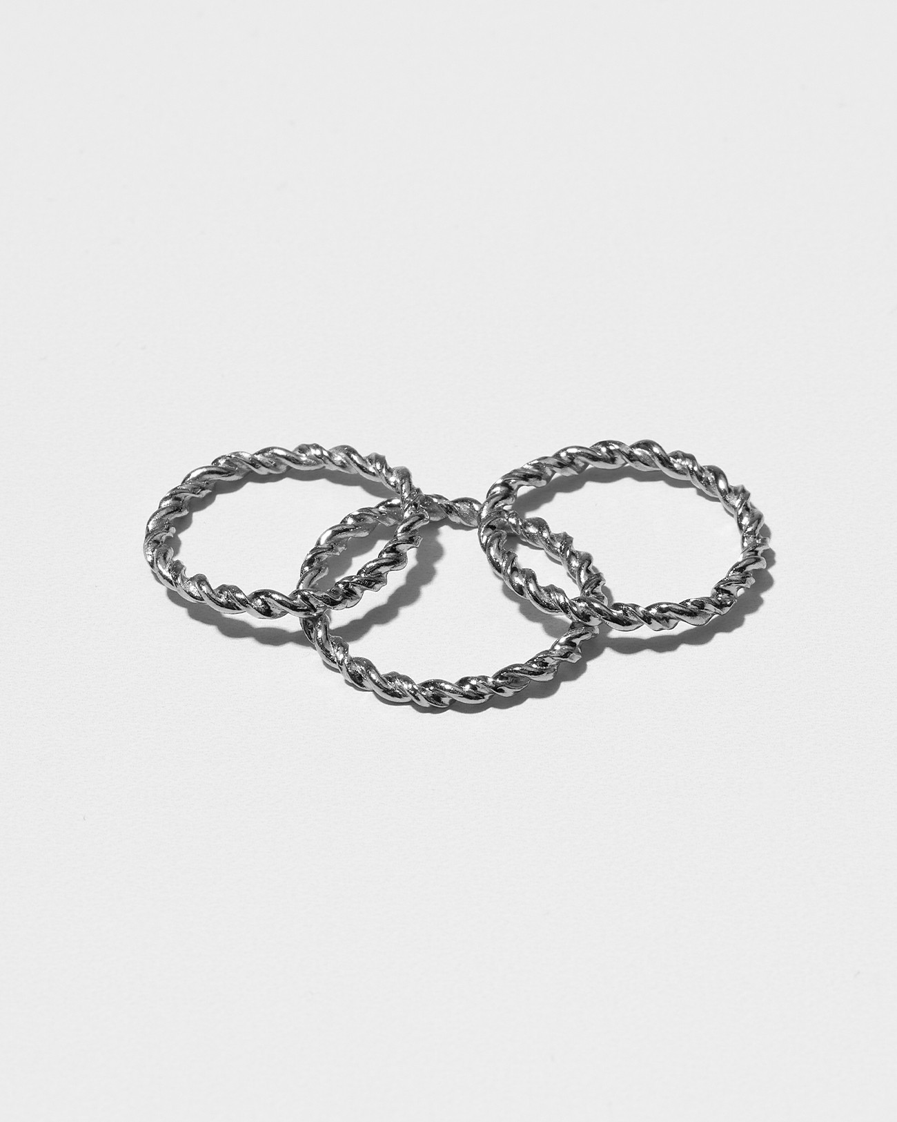 Handmade Stacking Twisted Ring Silver Jewelry