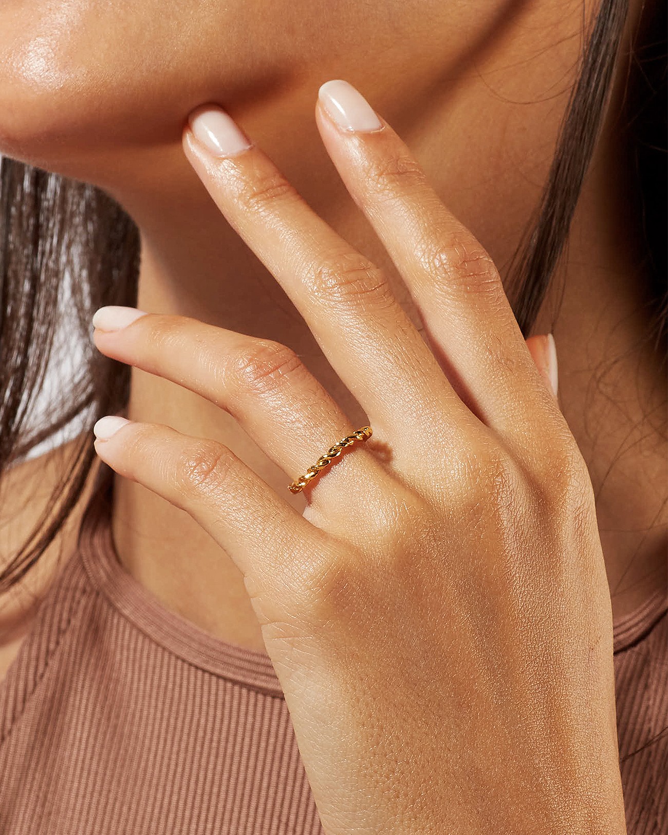 Handmade Stacking Twisted Ring Silver Jewelry
