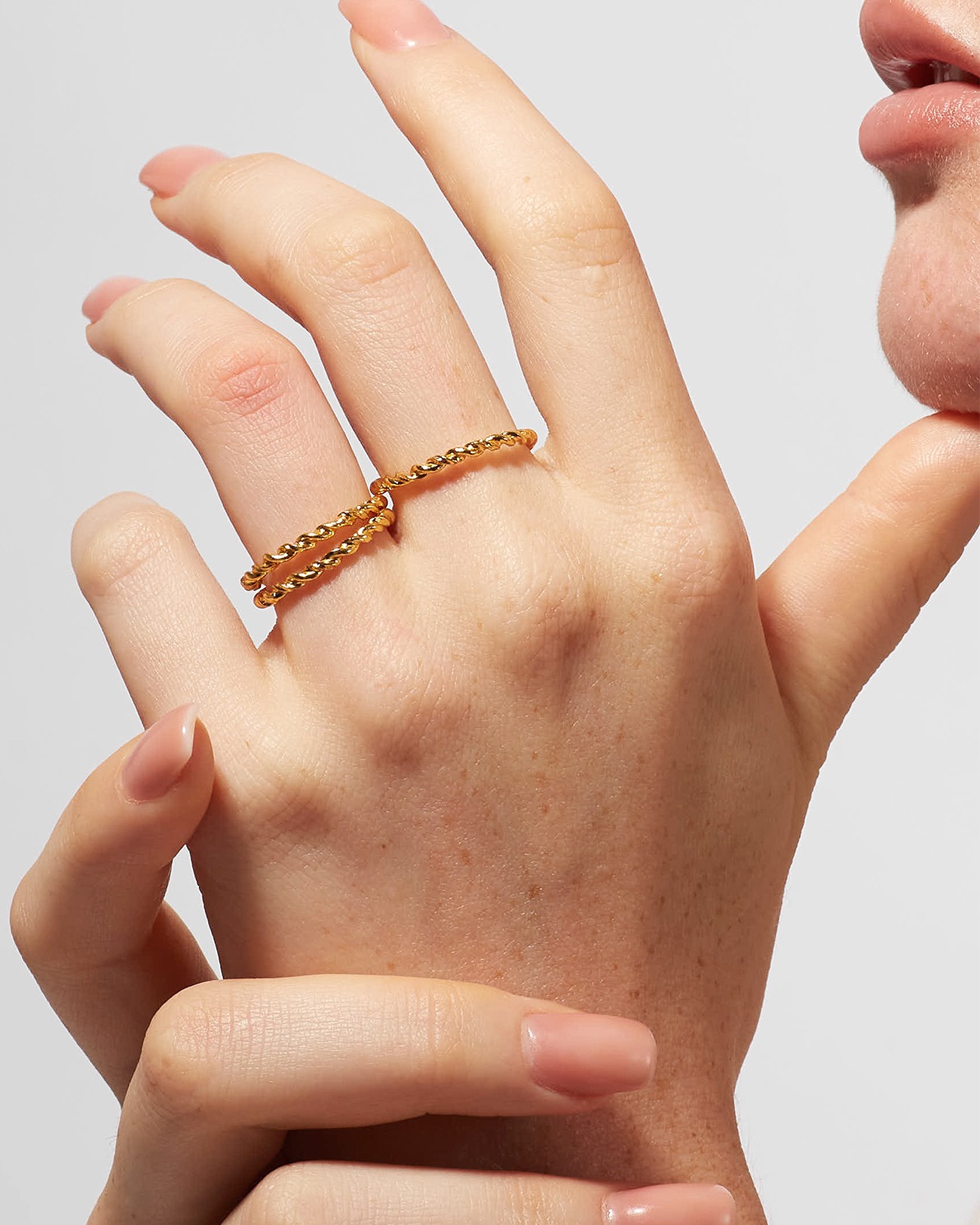 Handmade Stacking Twisted Ring Silver Jewelry