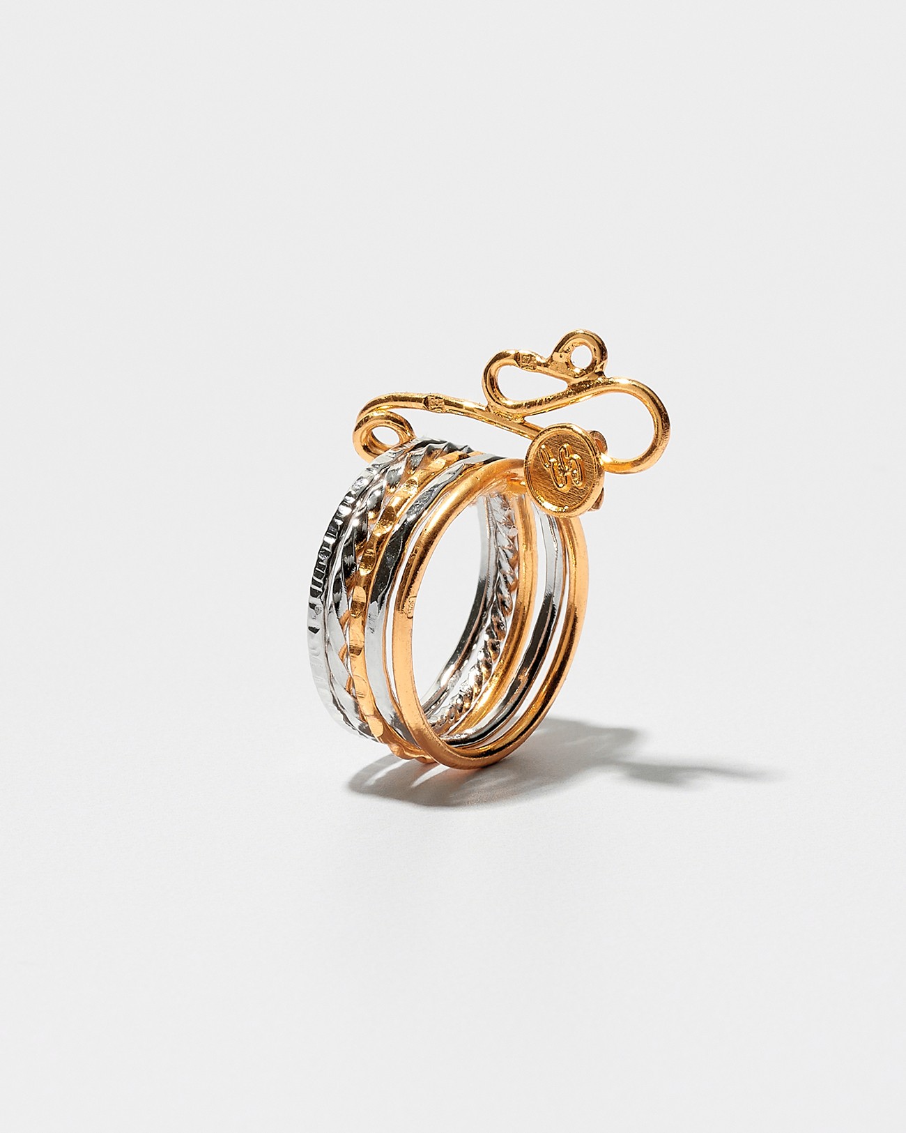Handmade Thin Stacking Rings With Removable Pin Silver Jewelry