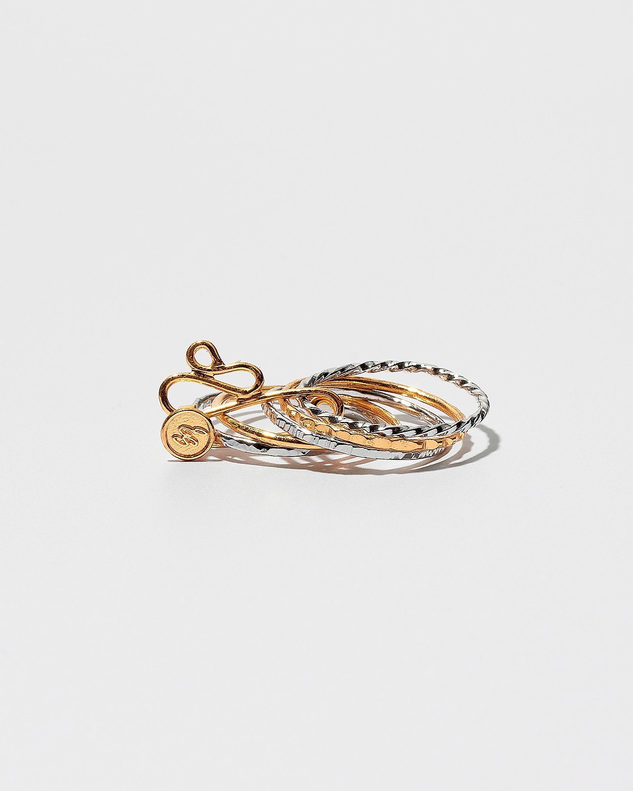 Handmade Thin Stacking Rings With Removable Pin Silver Jewelry