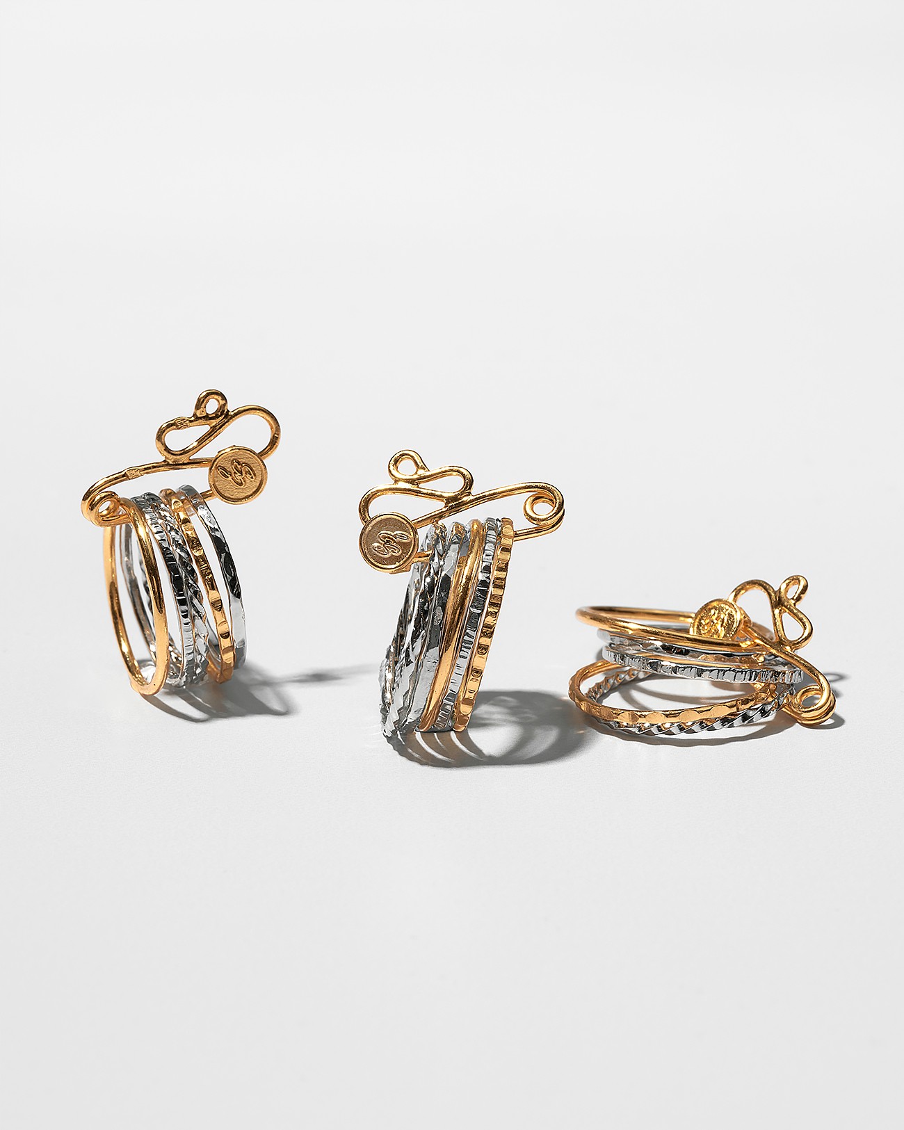 Handmade Thin Stacking Rings With Removable Pin Silver Jewelry