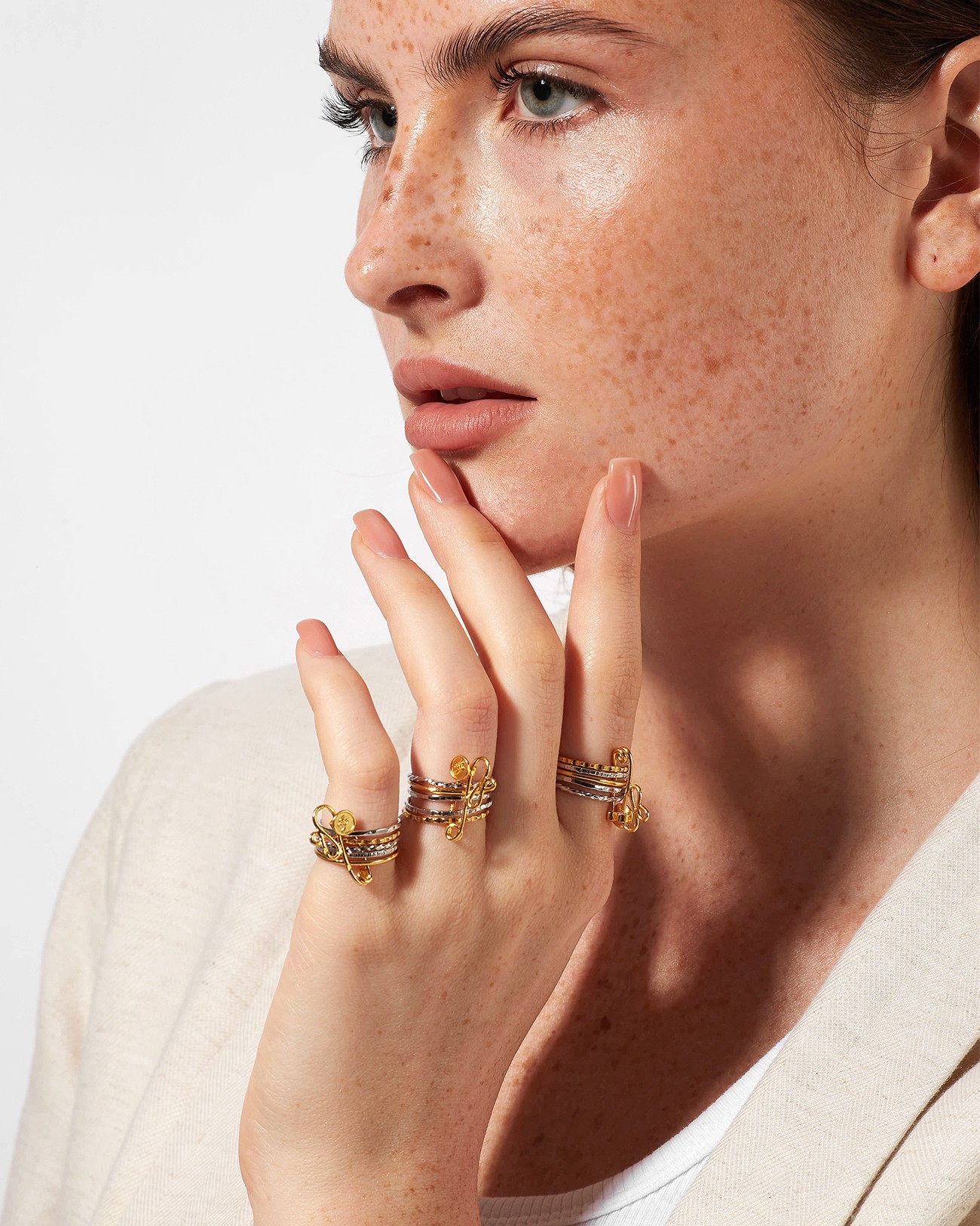 Handmade Thin Stacking Rings With Removable Pin Silver Jewelry