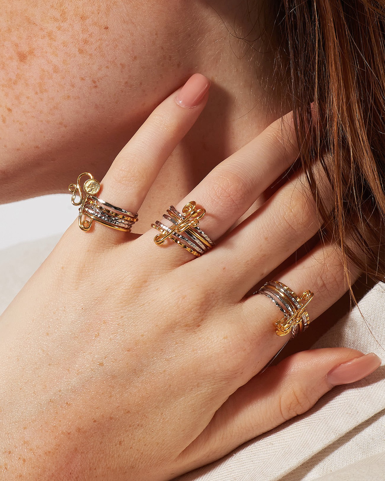 Handmade Thin Stacking Rings With Removable Pin Silver Jewelry