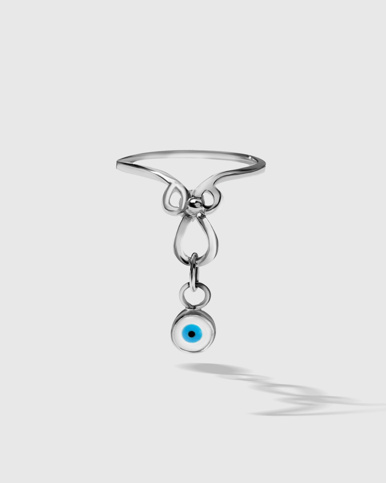 Handmade Round Mother Of Pearls Eye Ring Silver Jewelry