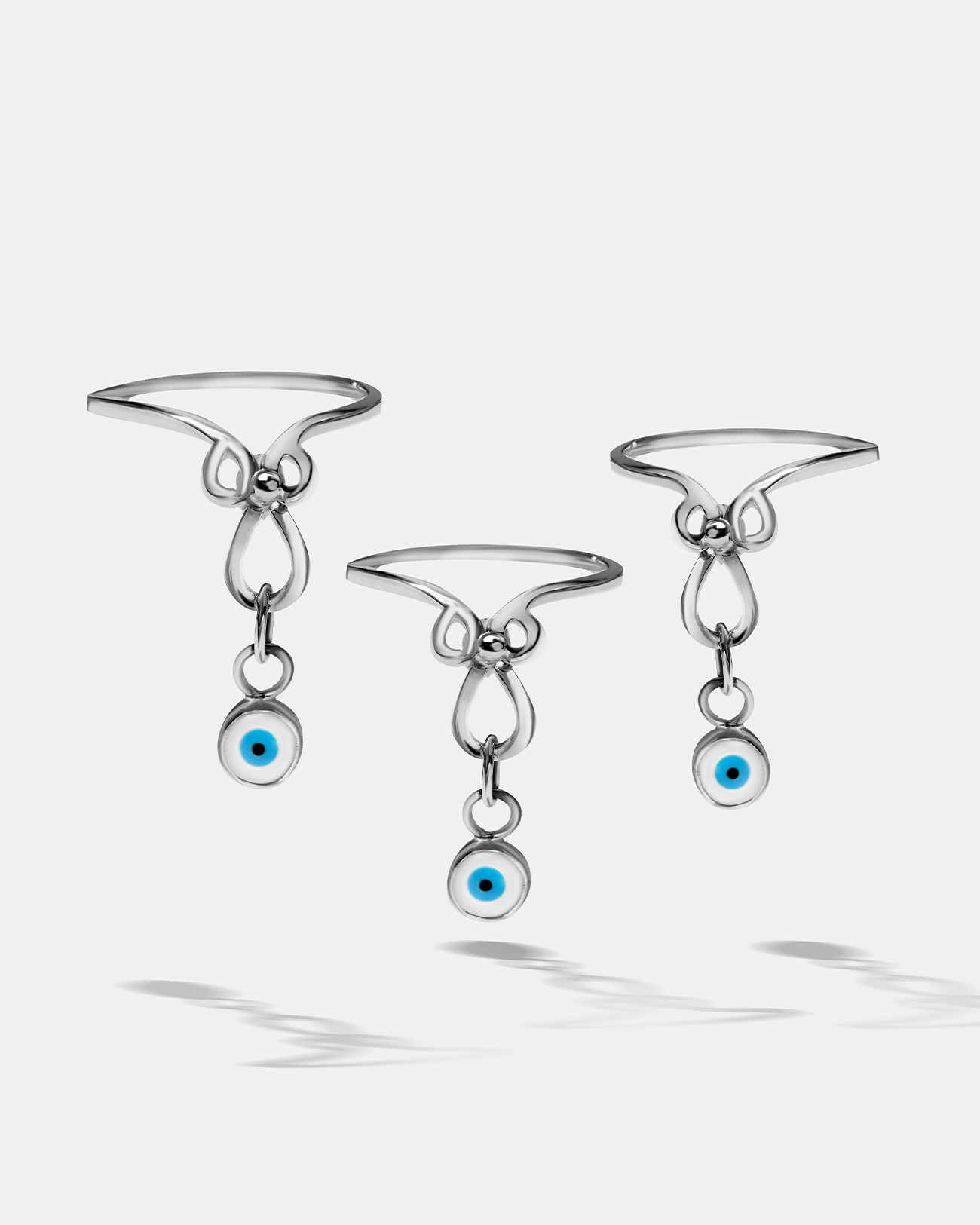 Handmade Round Mother Of Pearls Eye Ring Silver Jewelry