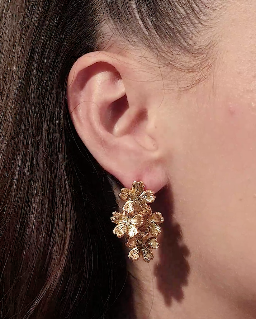 Handmade Flowers Stud Earrings