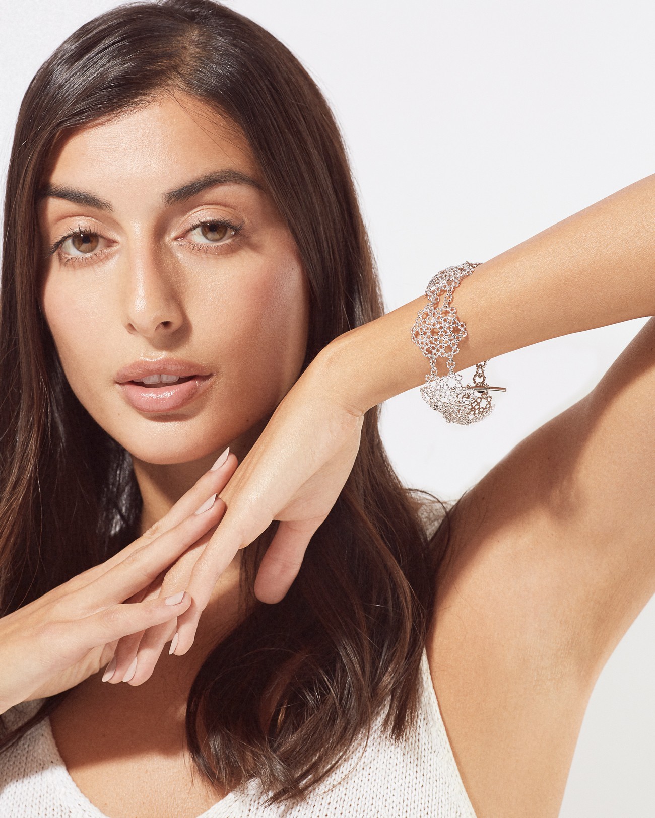 Handmade Dentellier Half Sphere Bracelet