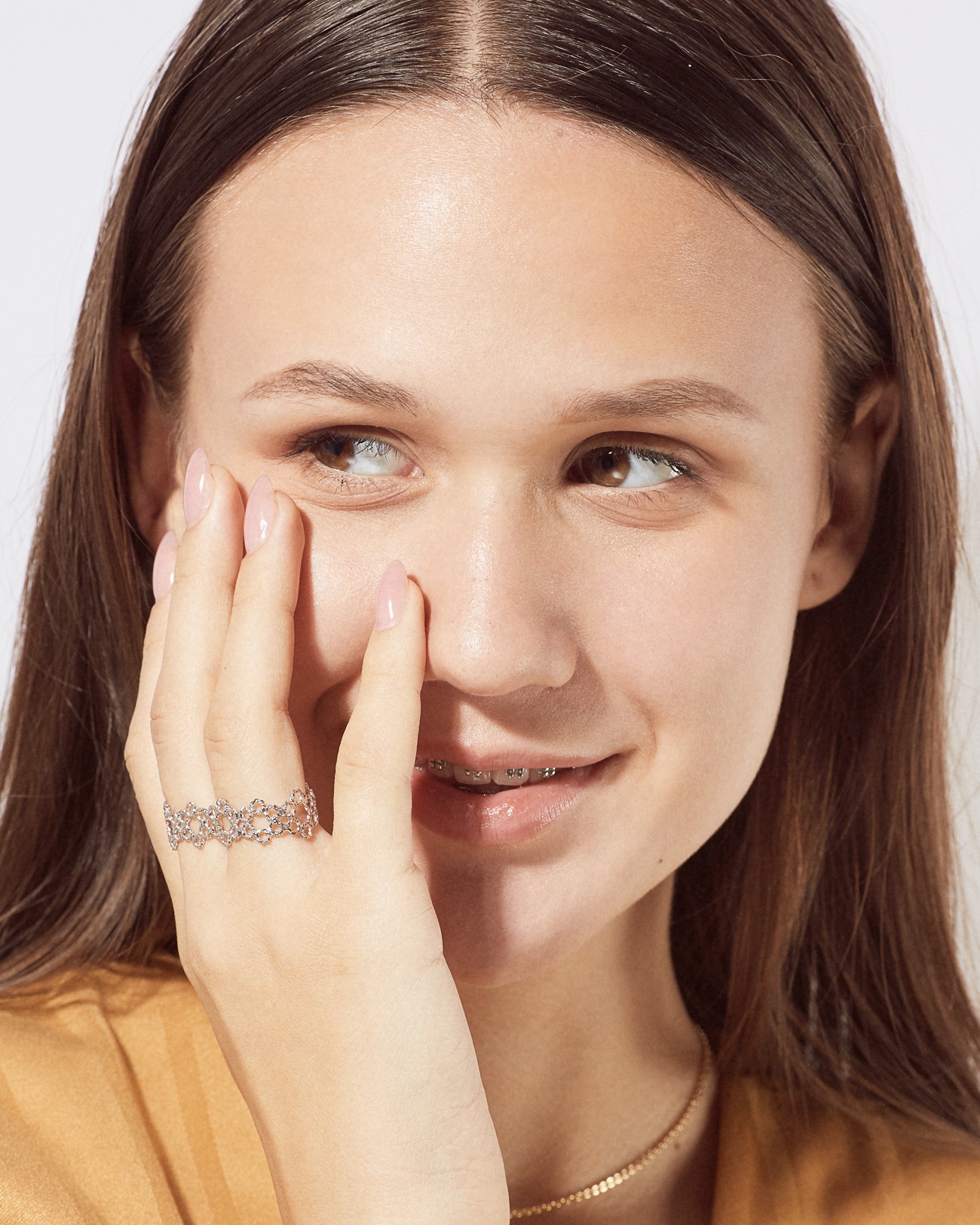 Handmade Dentellier Double Fingers Band Ring