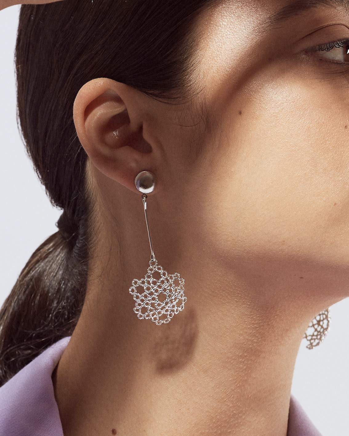 Handmade Dentellier Small & Medium Half Sphere Stud Earrings
