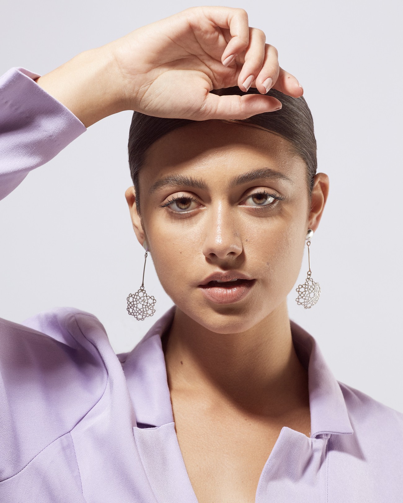 Handmade Dentellier Small & Medium Half Sphere Stud Earrings
