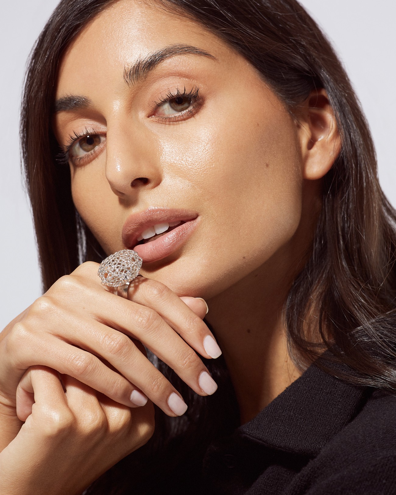 Handmade Dentellier Sphere Ring