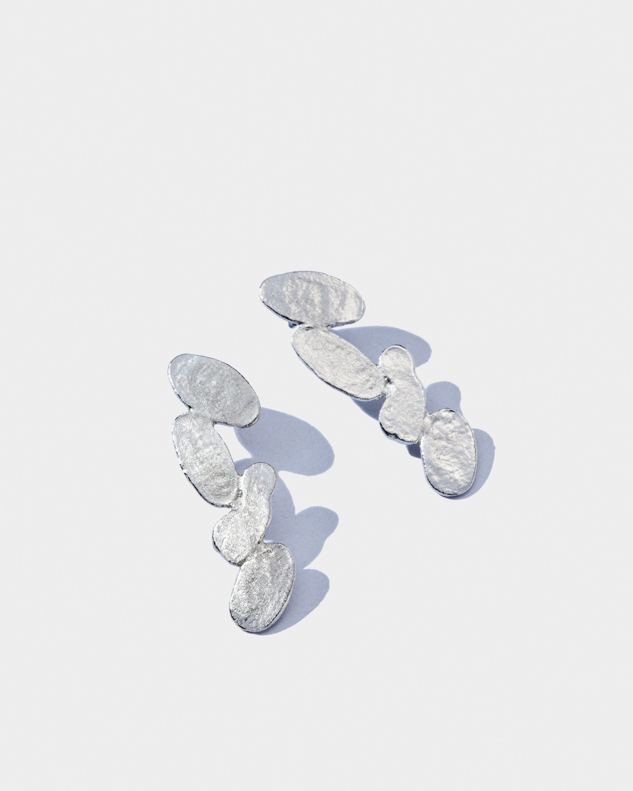 Handmade Essential Long Pure Silver Drop Earrings
