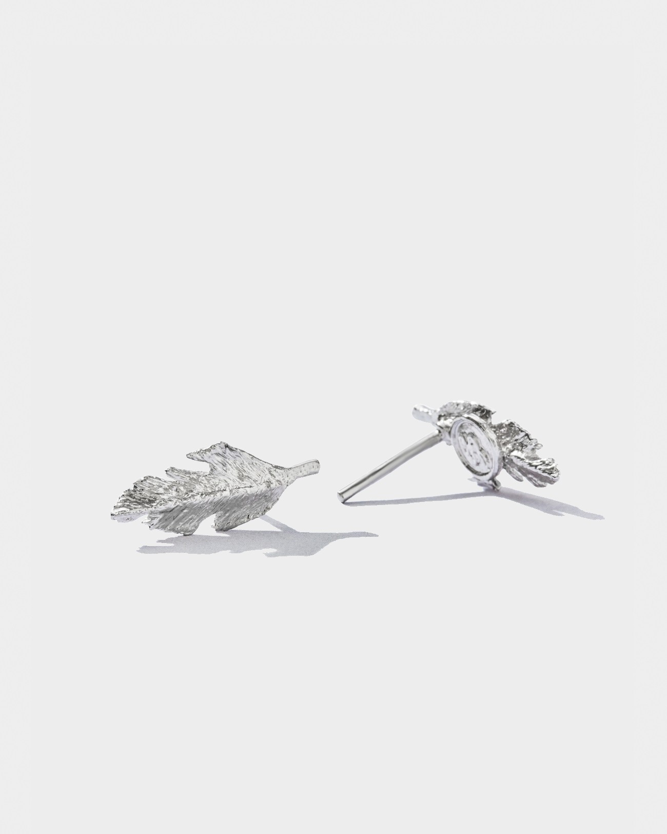 Handmade Tiny Feather Earrings Silver Jewelry