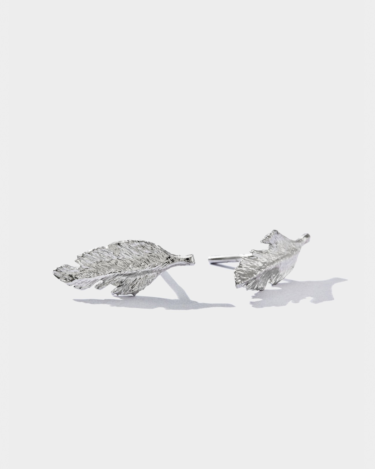 Handmade Tiny Feather Earrings Silver Jewelry