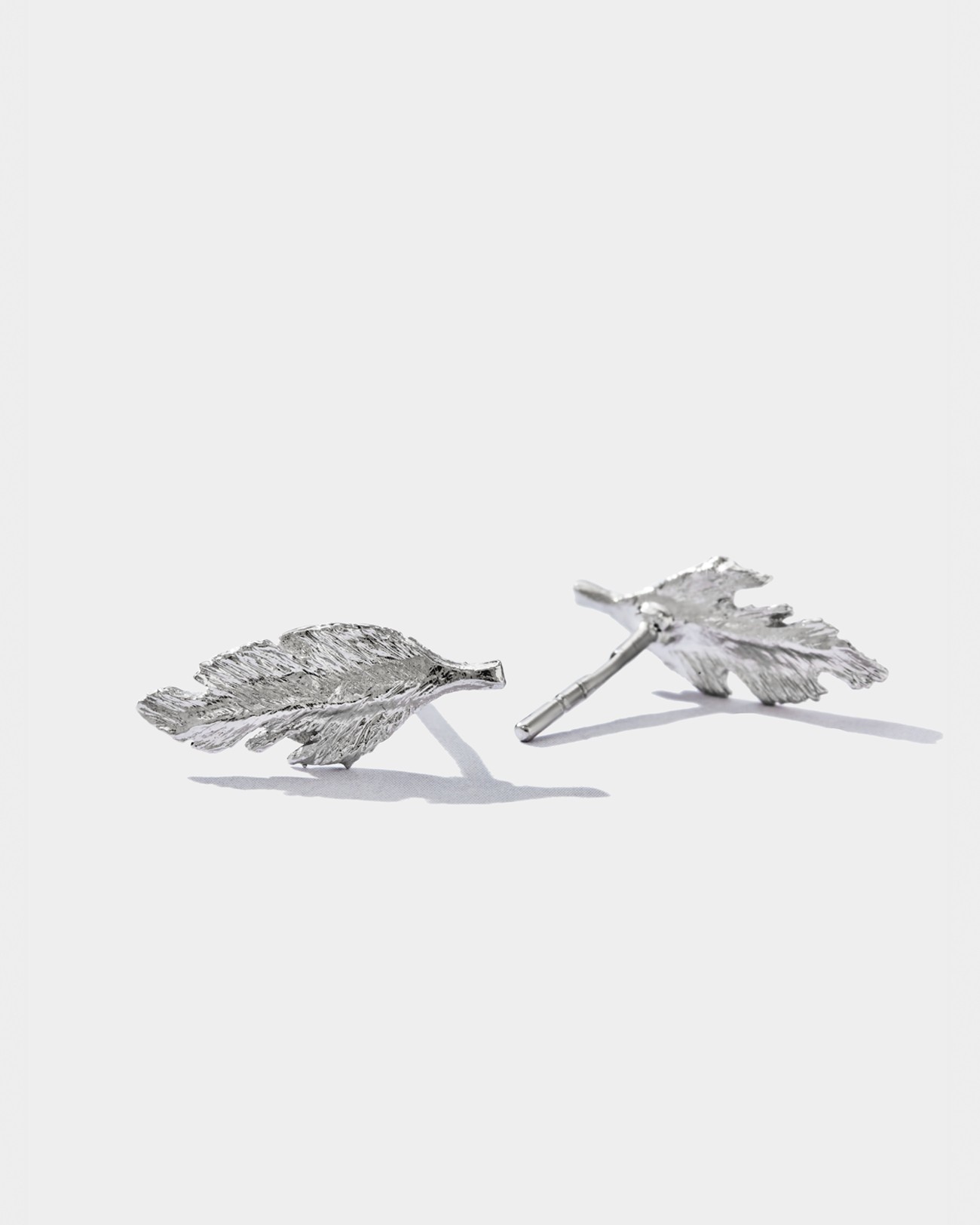 Handmade Tiny Feather Earrings Silver Jewelry
