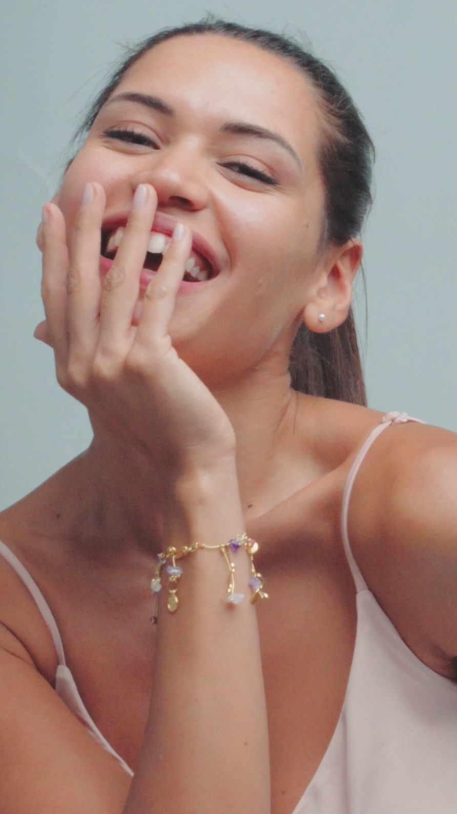 La Joie Amethyst, Tourmaline & Rose Quartz Bracelet