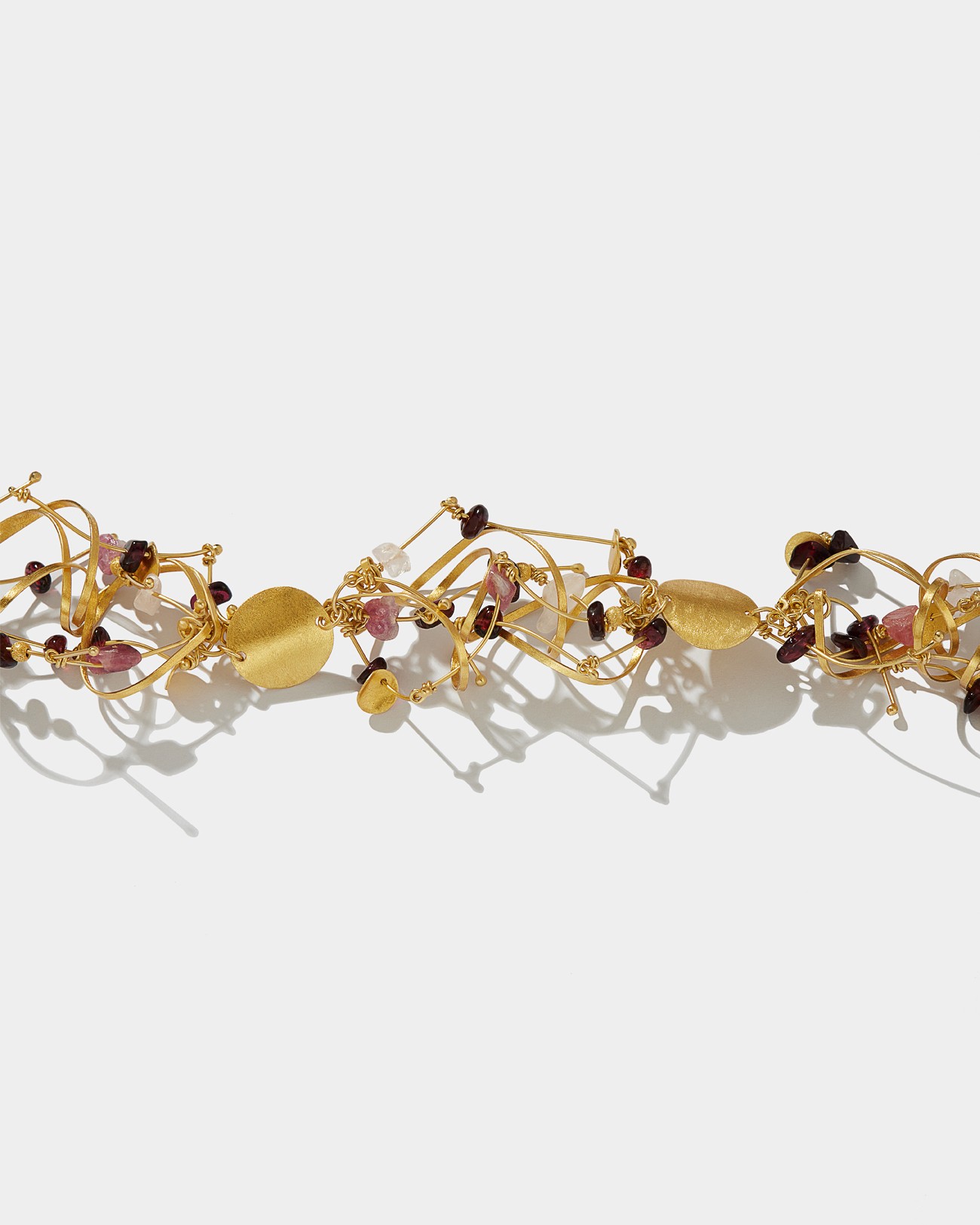 La Joie Garnet, Tourmaline & Rose Quartz Big Bracelet