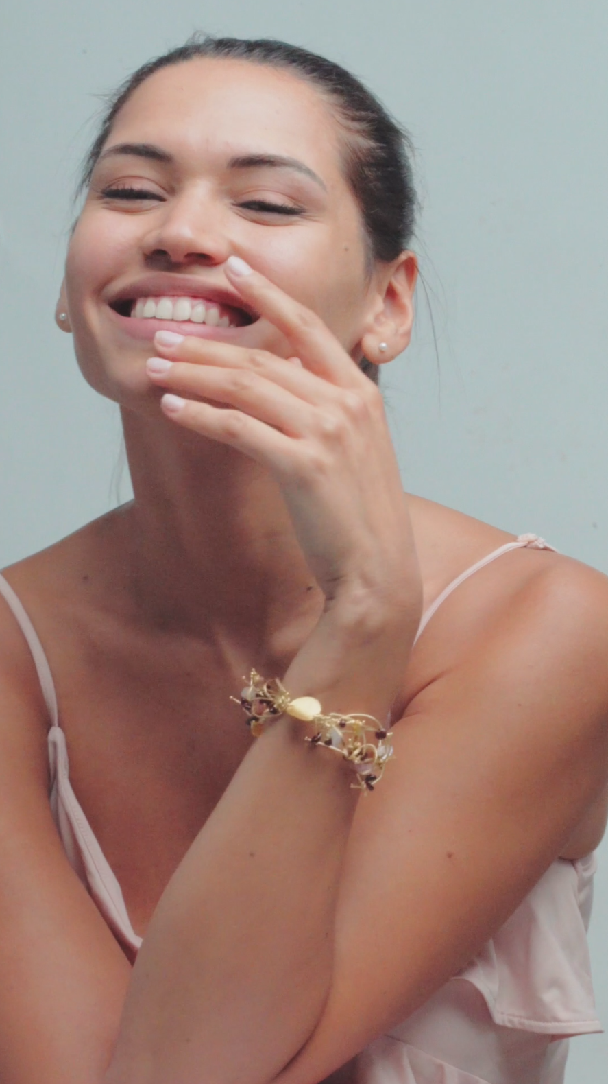 La Joie Garnet, Tourmaline & Rose Quartz Big Bracelet