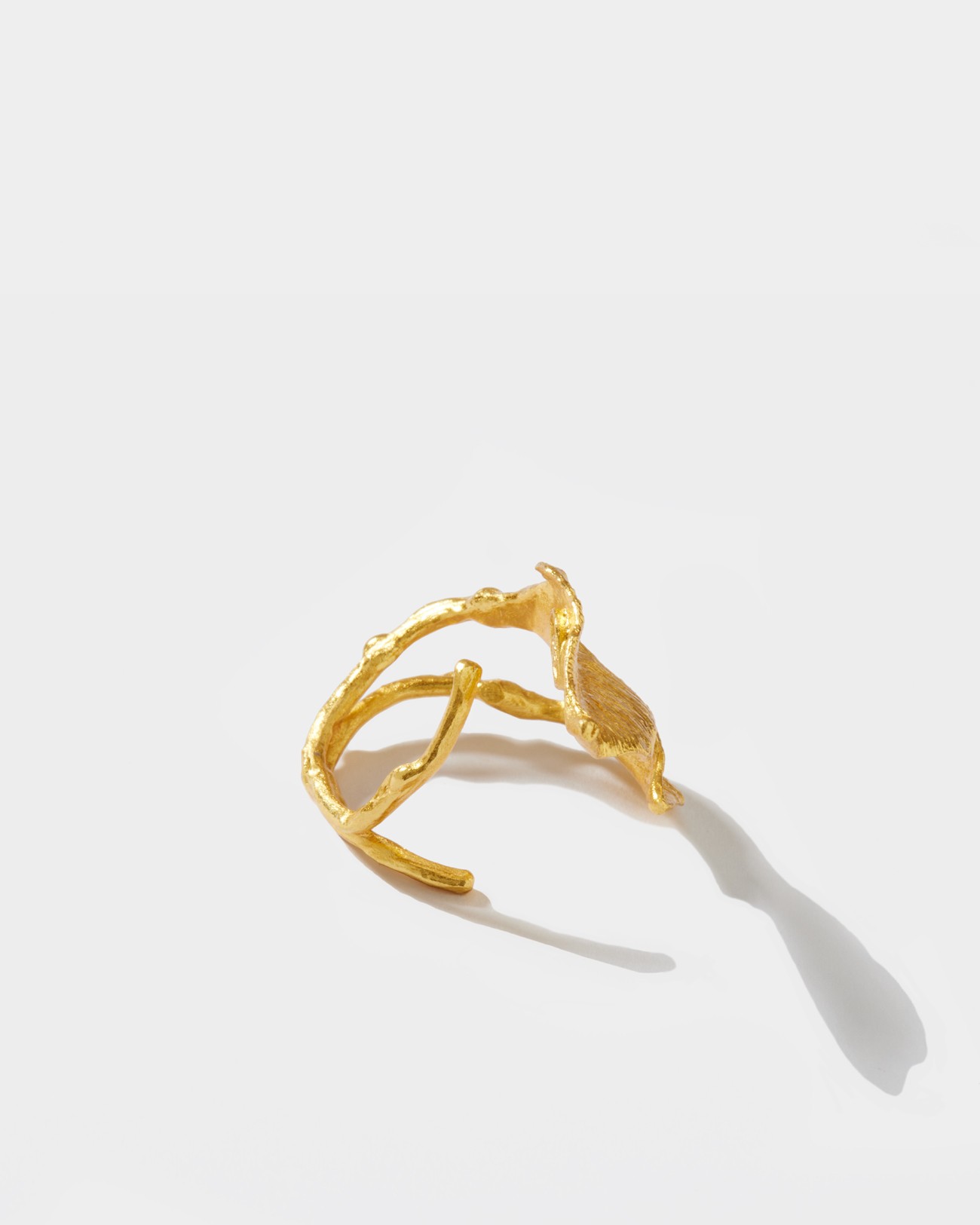 Flowery Collection , Engraved Leaf Ring