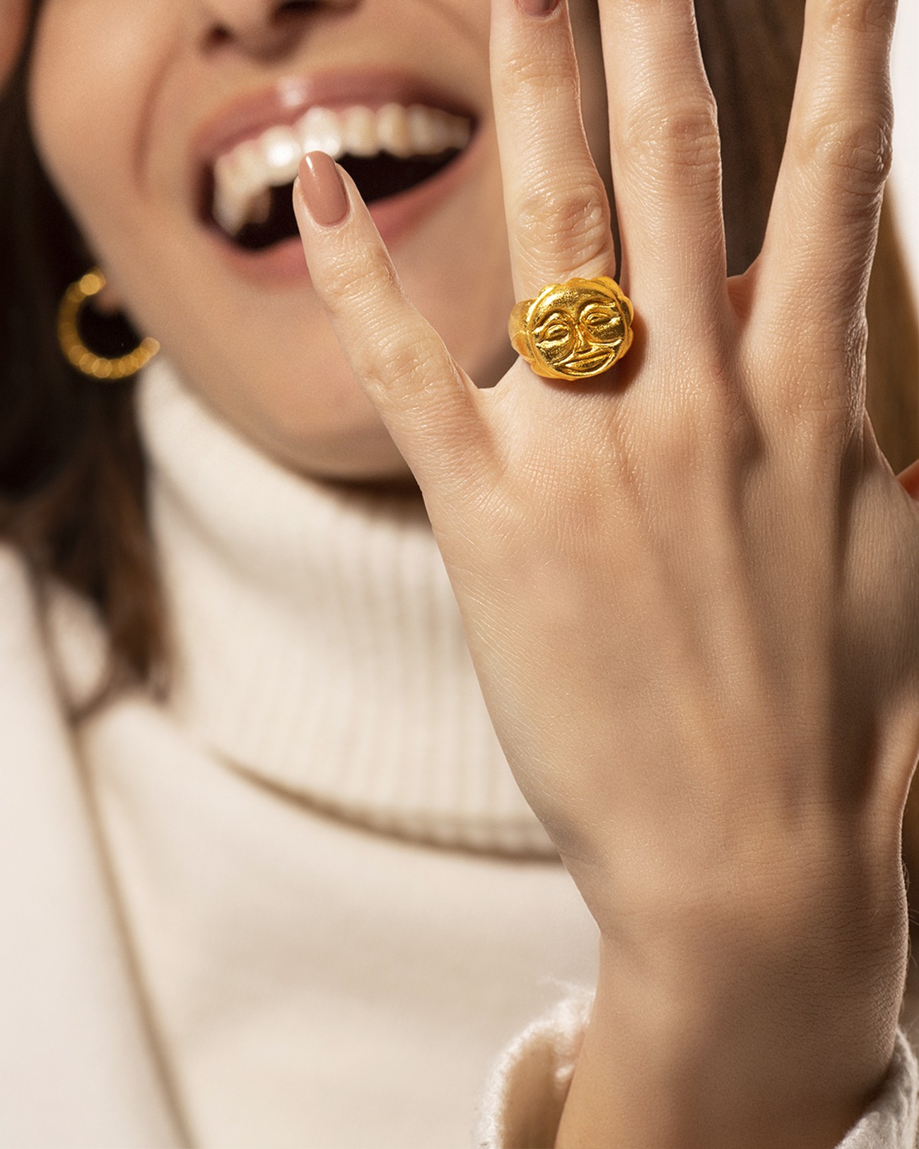 Handmade Sun Signet Ring