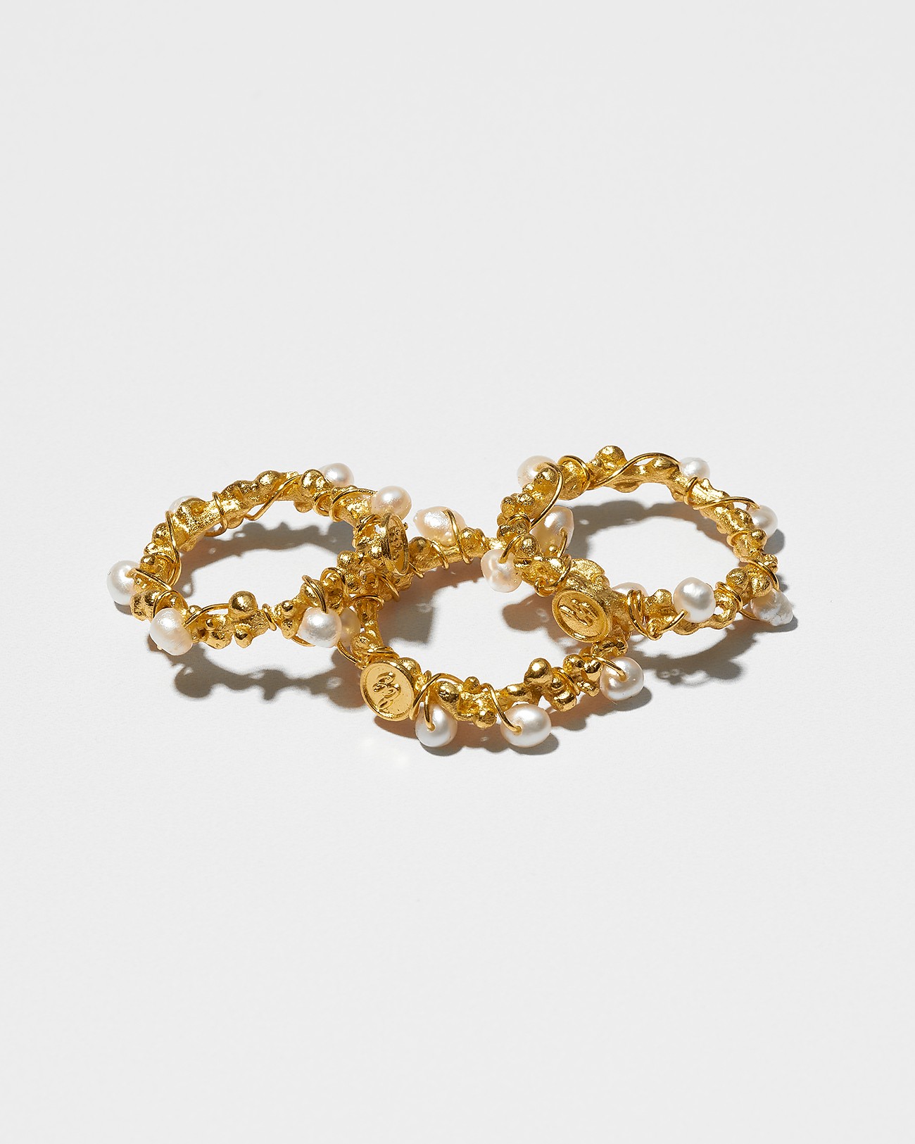 Handmade Organic Ring with Pearls