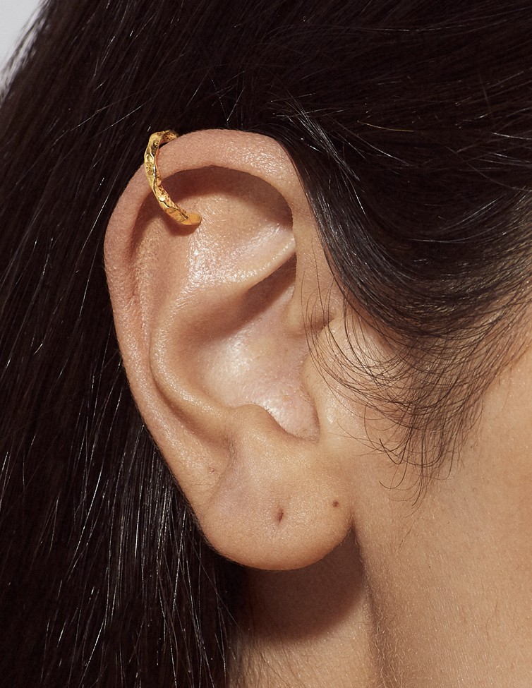 Ear Cuff Collection, Golden Grooves Texture
