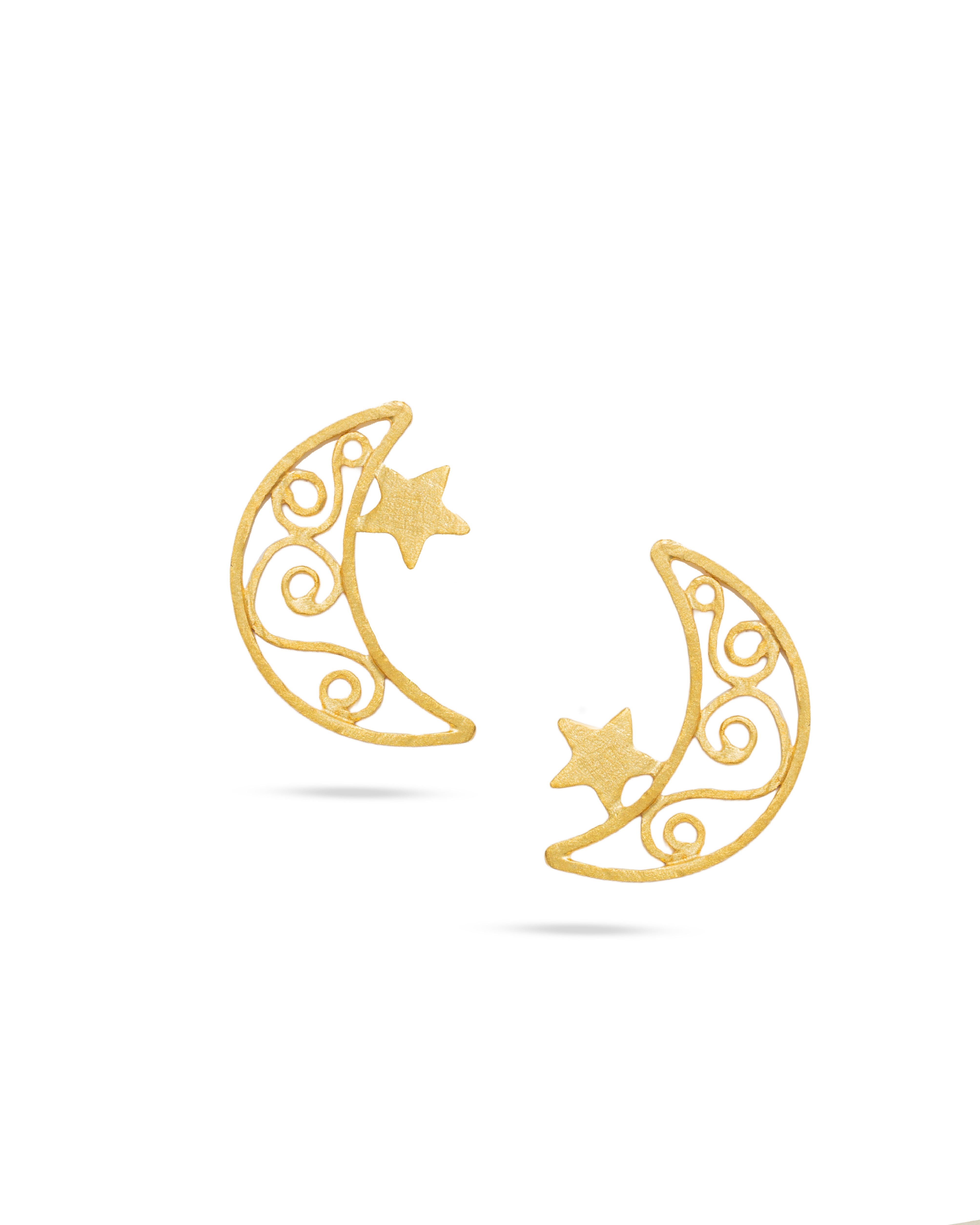 Summer Night Collection, Crescent Moon & Stars Earrings