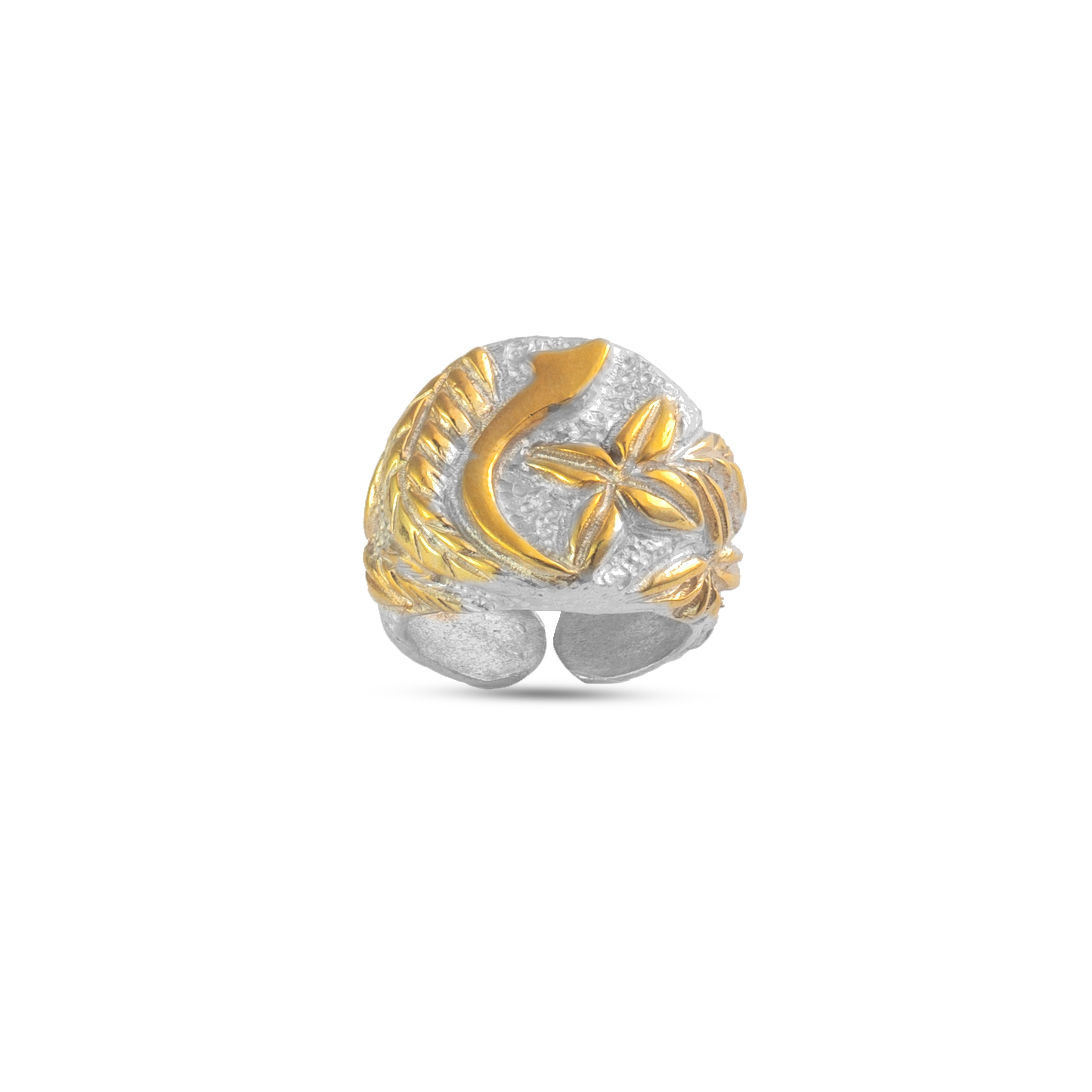 Calligraphy Collection, Arabic Initials , Letter Mem م , Adjustable Ring