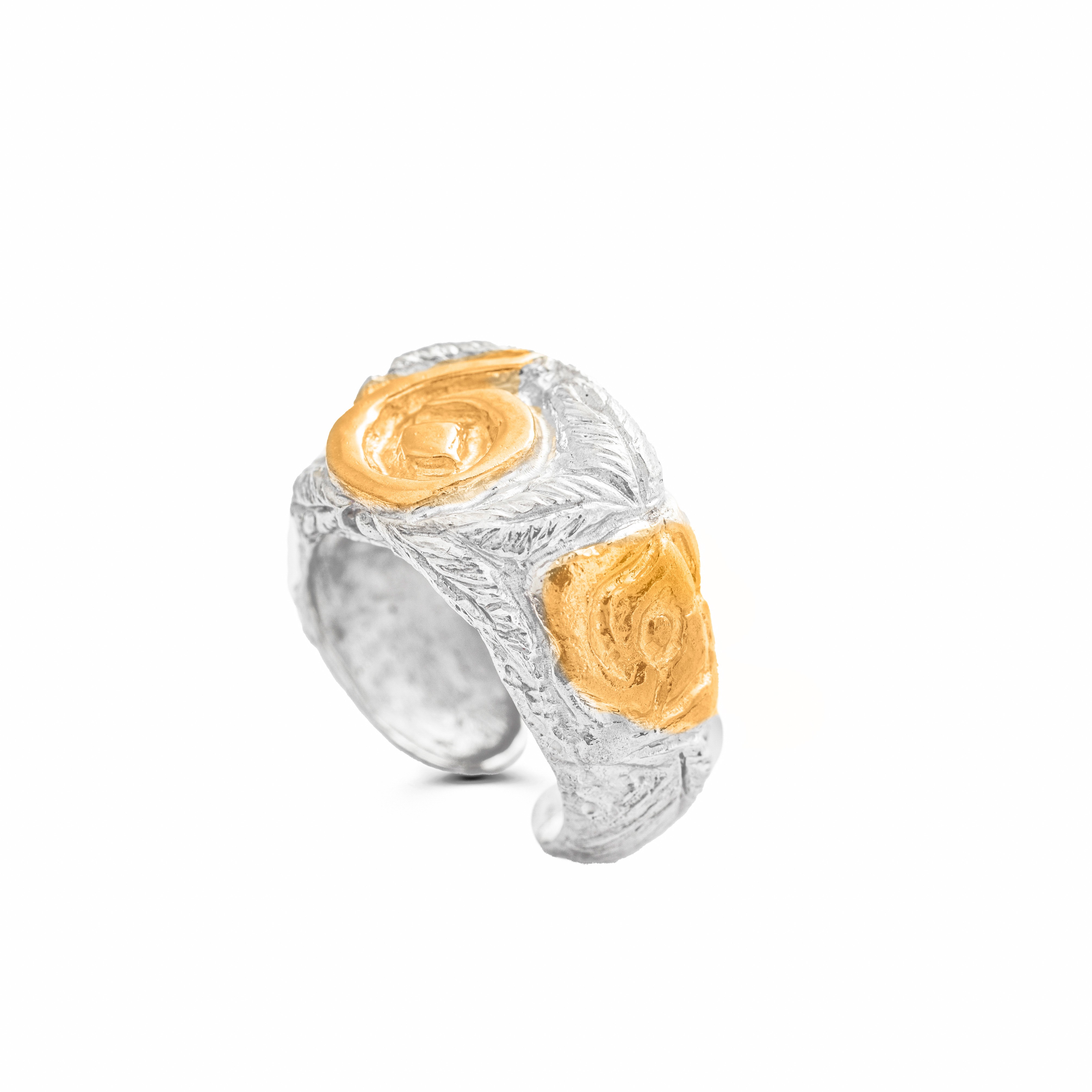 Calligraphy Collection, Arabic Initials , Letter N (Non ن), Adjustable Ring
