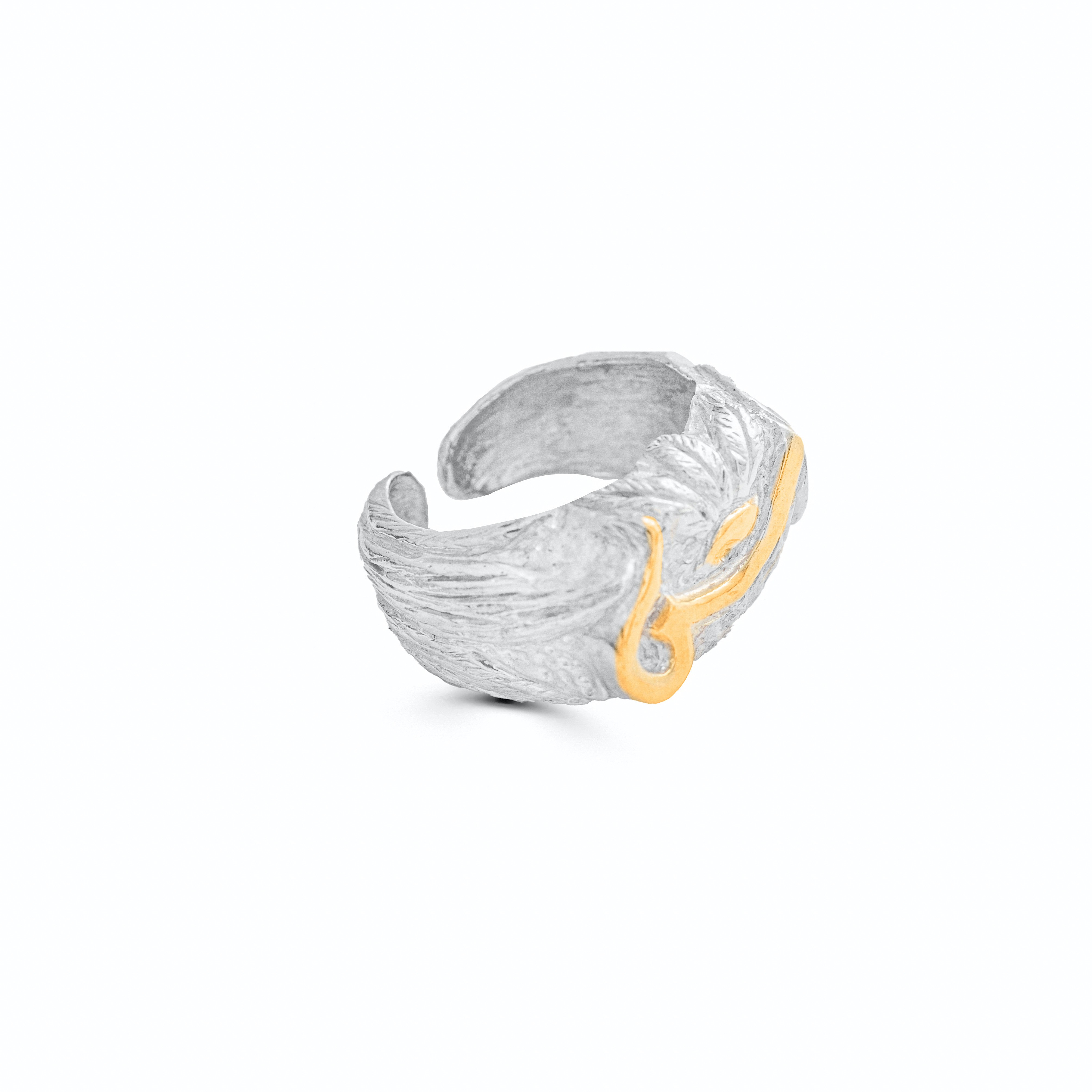 Calligraphy Collection, Arabic Initials , Letter Sh (Sheen ش) , Adjustable Ring