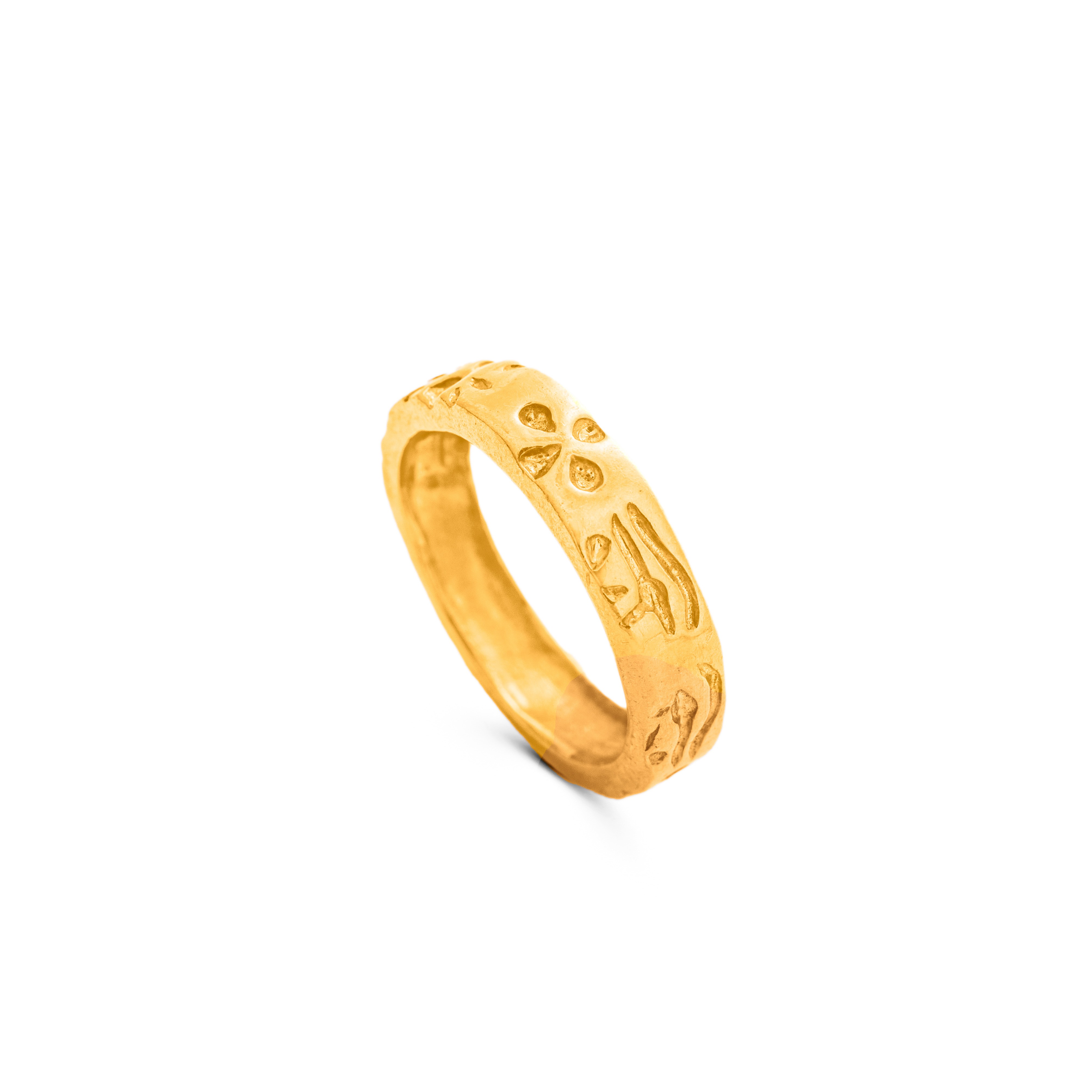 Pharaonic Collection, Engraved Symbols Band Ring