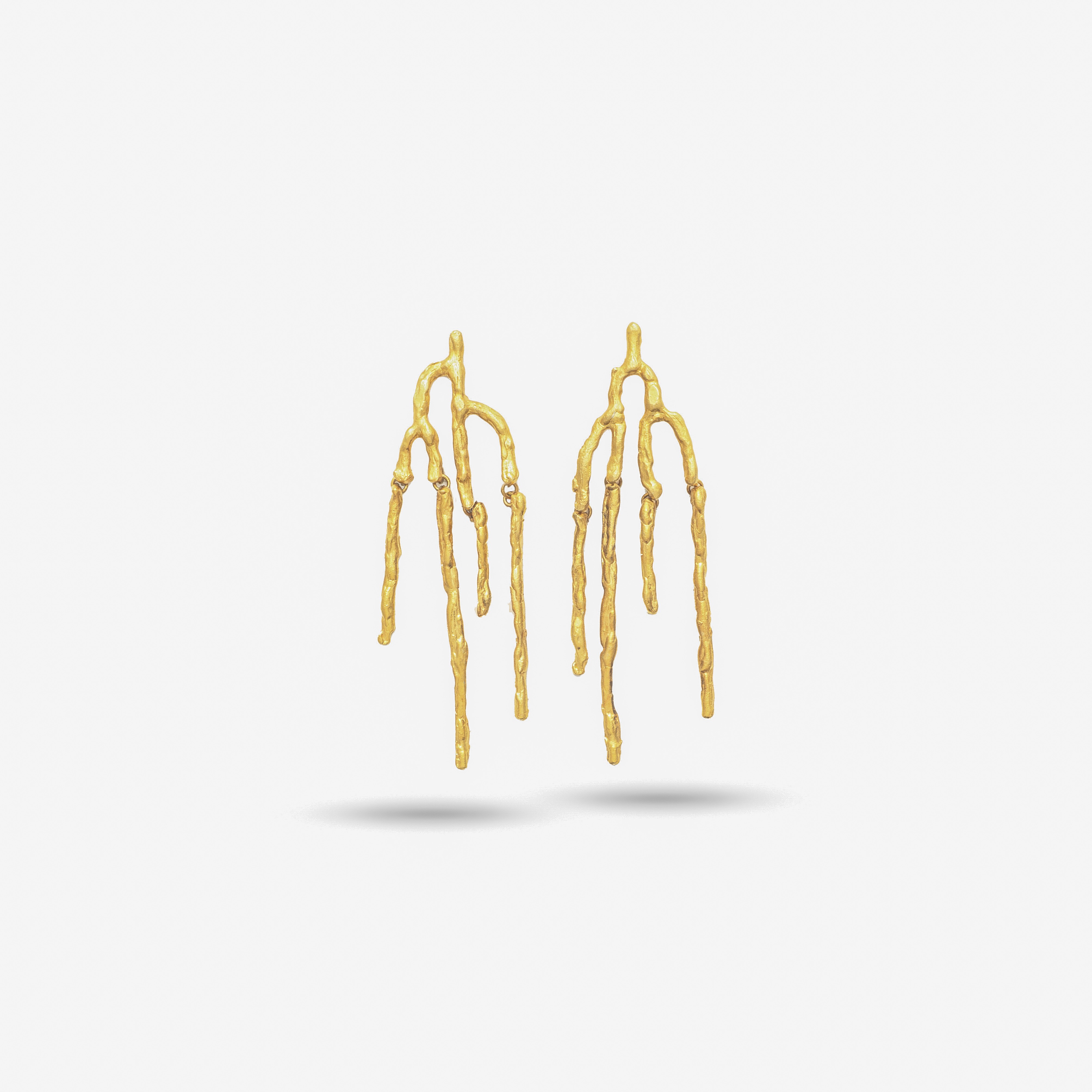 Japanese Tree Collection, 4 Branches Long Stud Earring