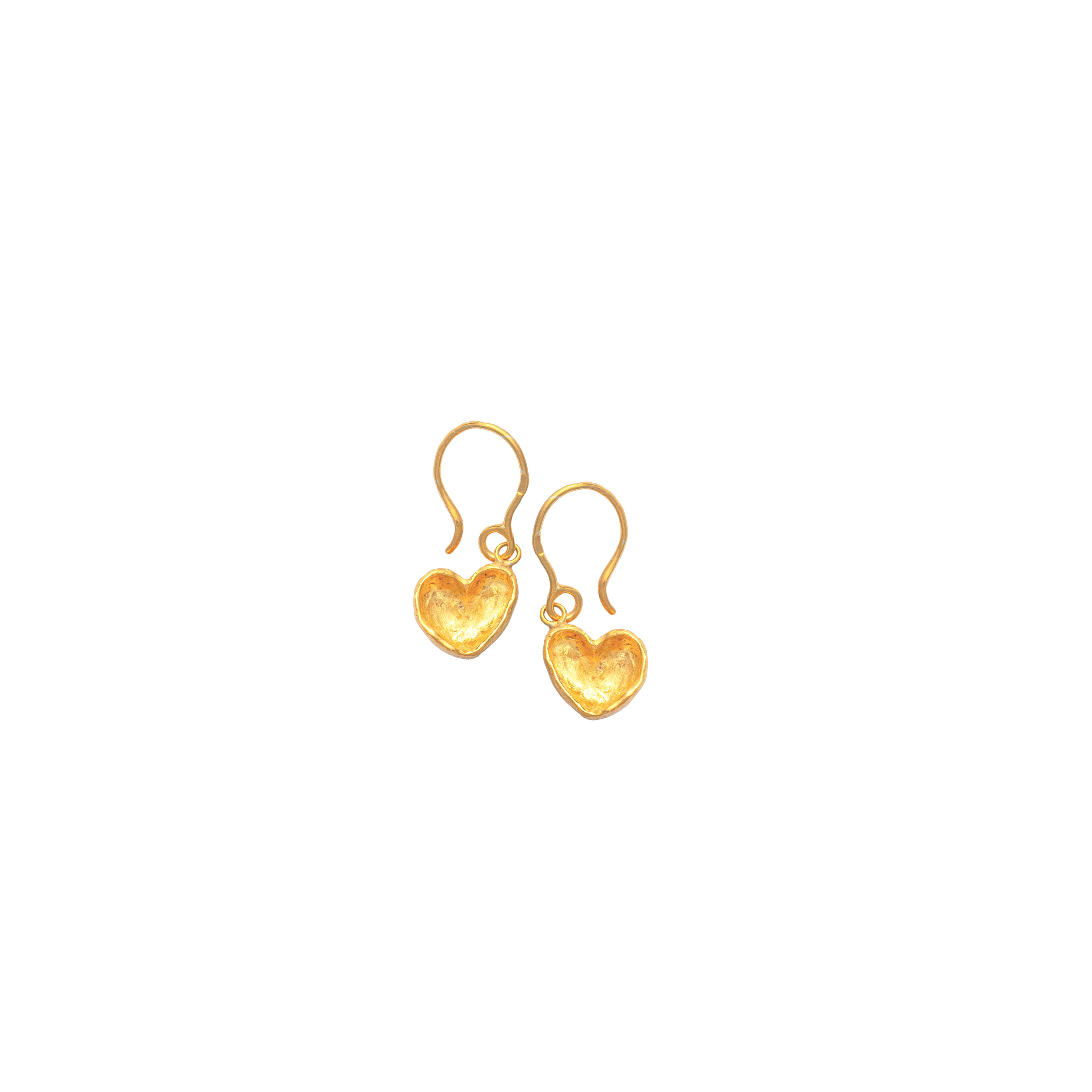 Heart Collection , Medium Deep Heart, hook Earring